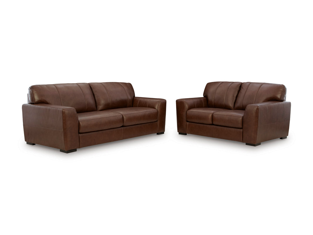 Ashley 729-07 Sofa & Loveseat Set — Top-Grain Leather