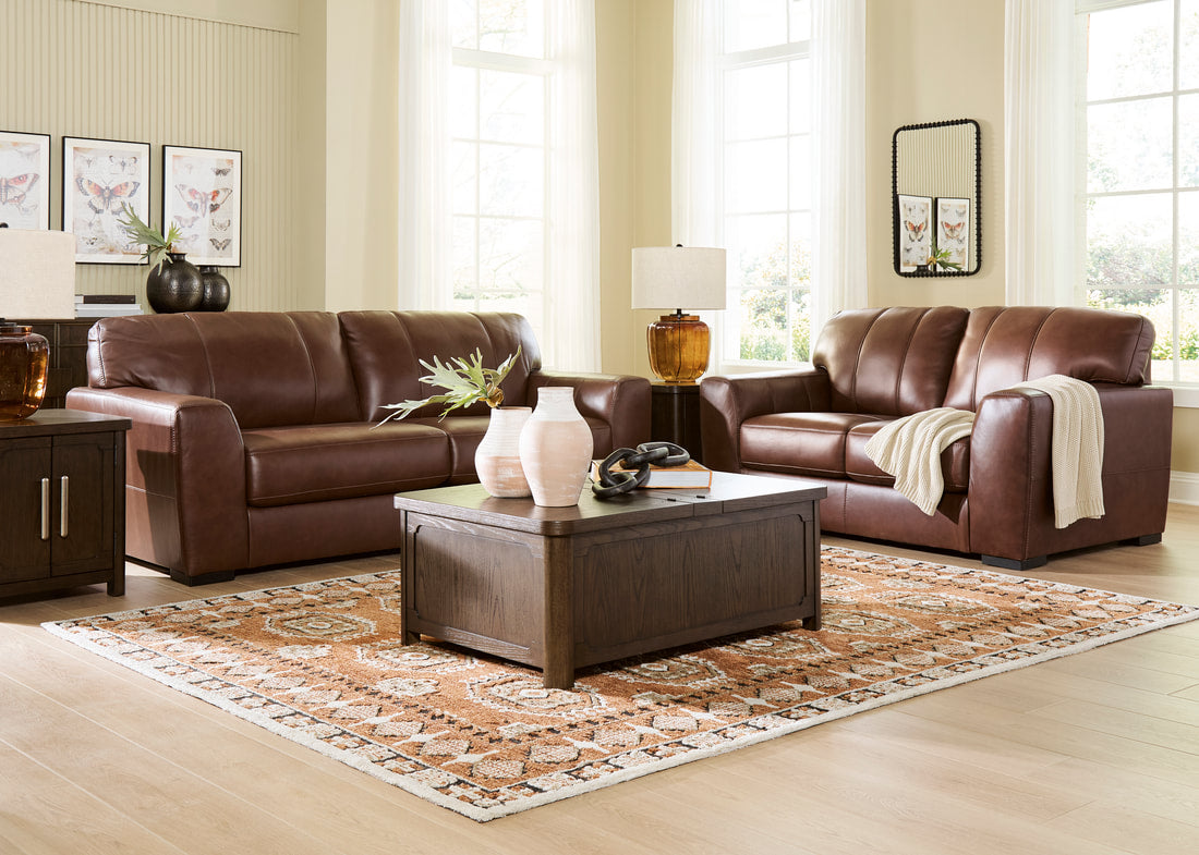 Ashley 729-07 Sofa & Loveseat Set — Top-Grain Leather