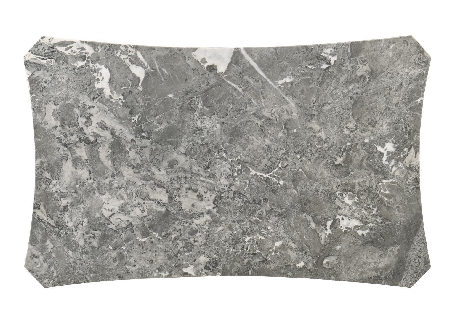 D076 Dark Dray Brush / Graystone Marble Rectangular Dining Table — 70-Inch Wide