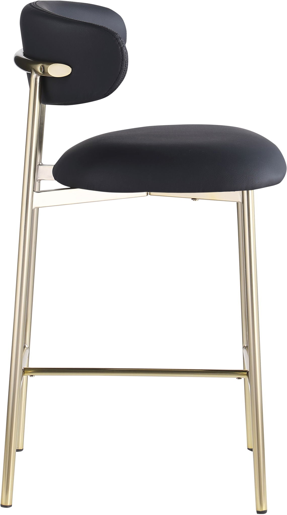Lupita - Counter Stool (Set of 2) with Brushed Gold Frame