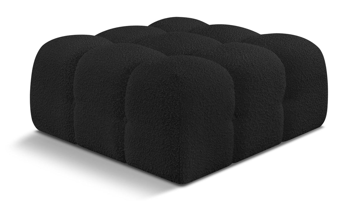 Ames Boucle Modular Sectional — Ottoman — Black