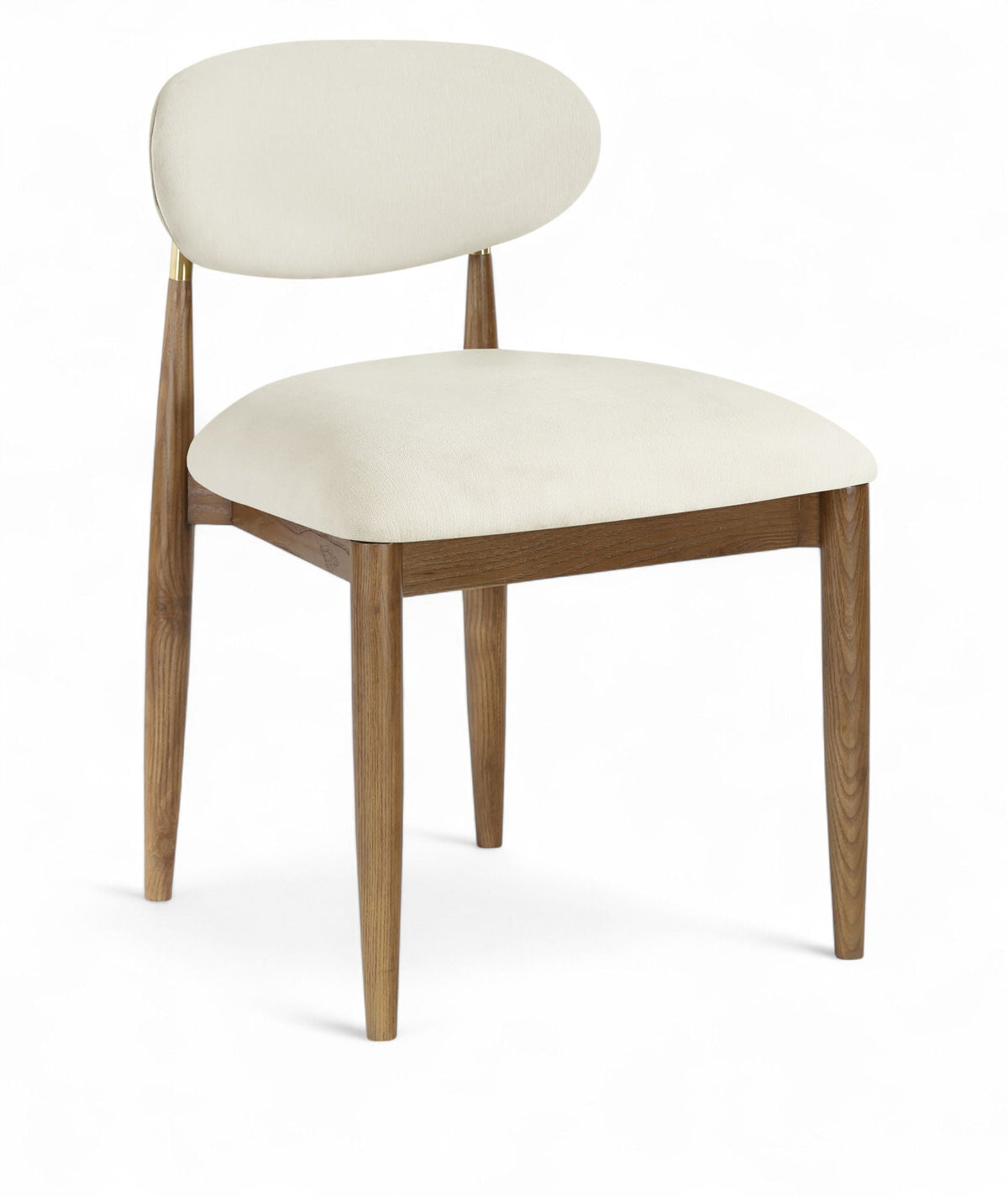 Riccio - Fabric Dining Side Chair (Set of 2) with Walnut Frame
