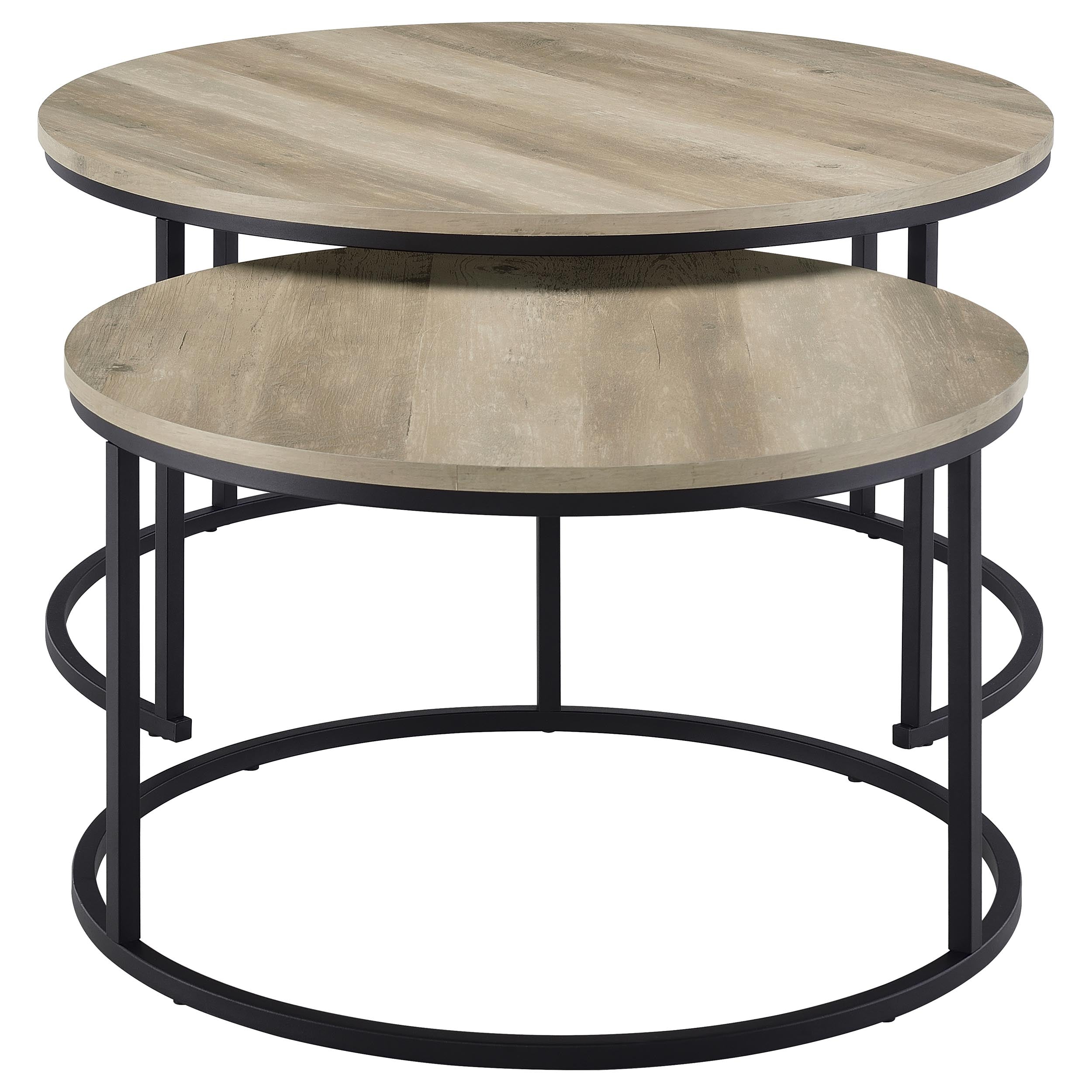 Lainey Round Faux Marble Nesting Coffee Table