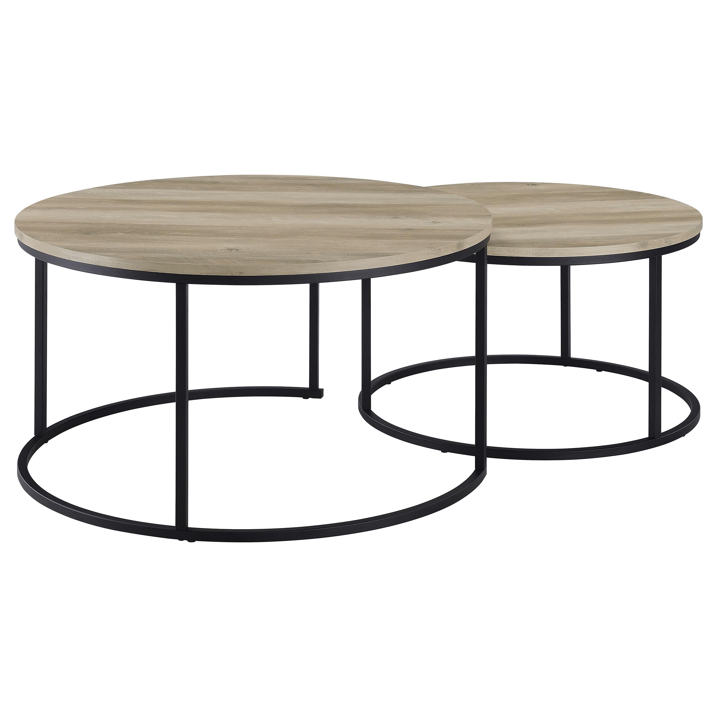 Lainey Round Faux Marble Nesting Coffee Table