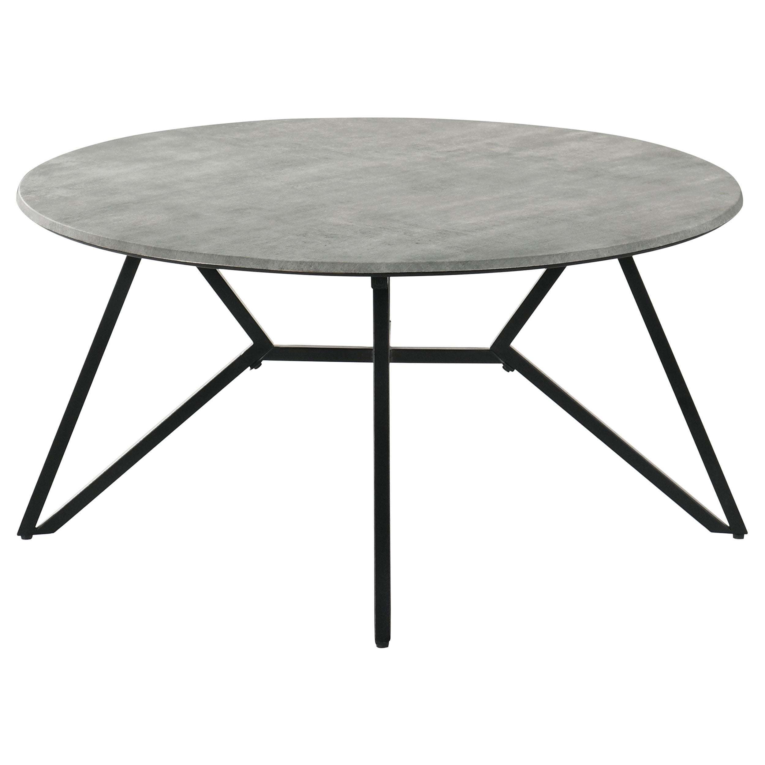 Hadi Round SmartTop Coffee and End Table Set Cement