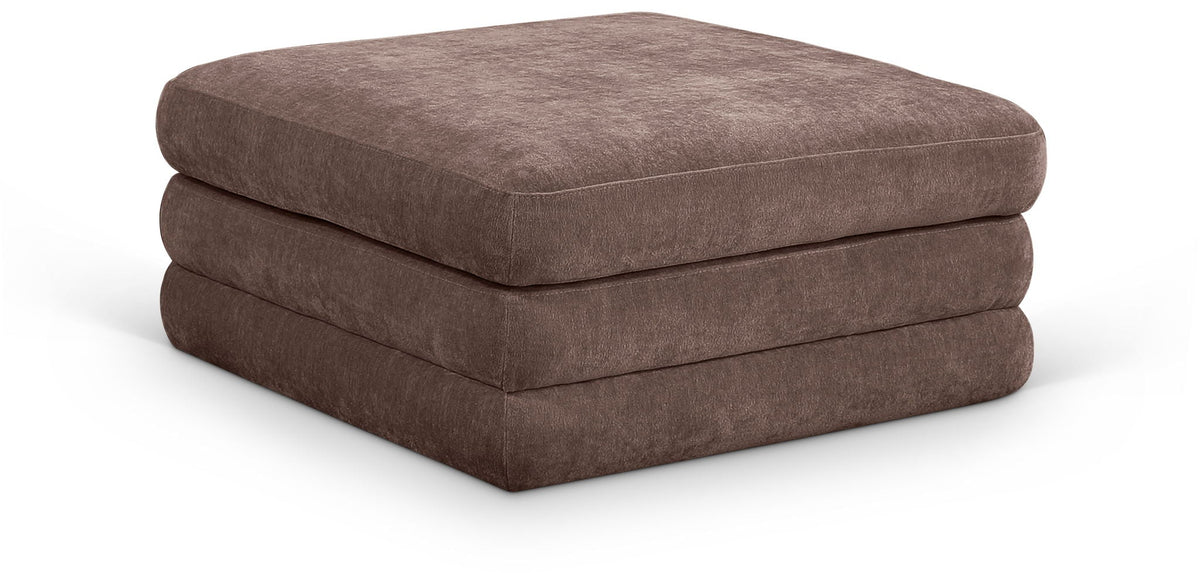 Stellar Chenille Modular Sectional — Ottoman — Brown