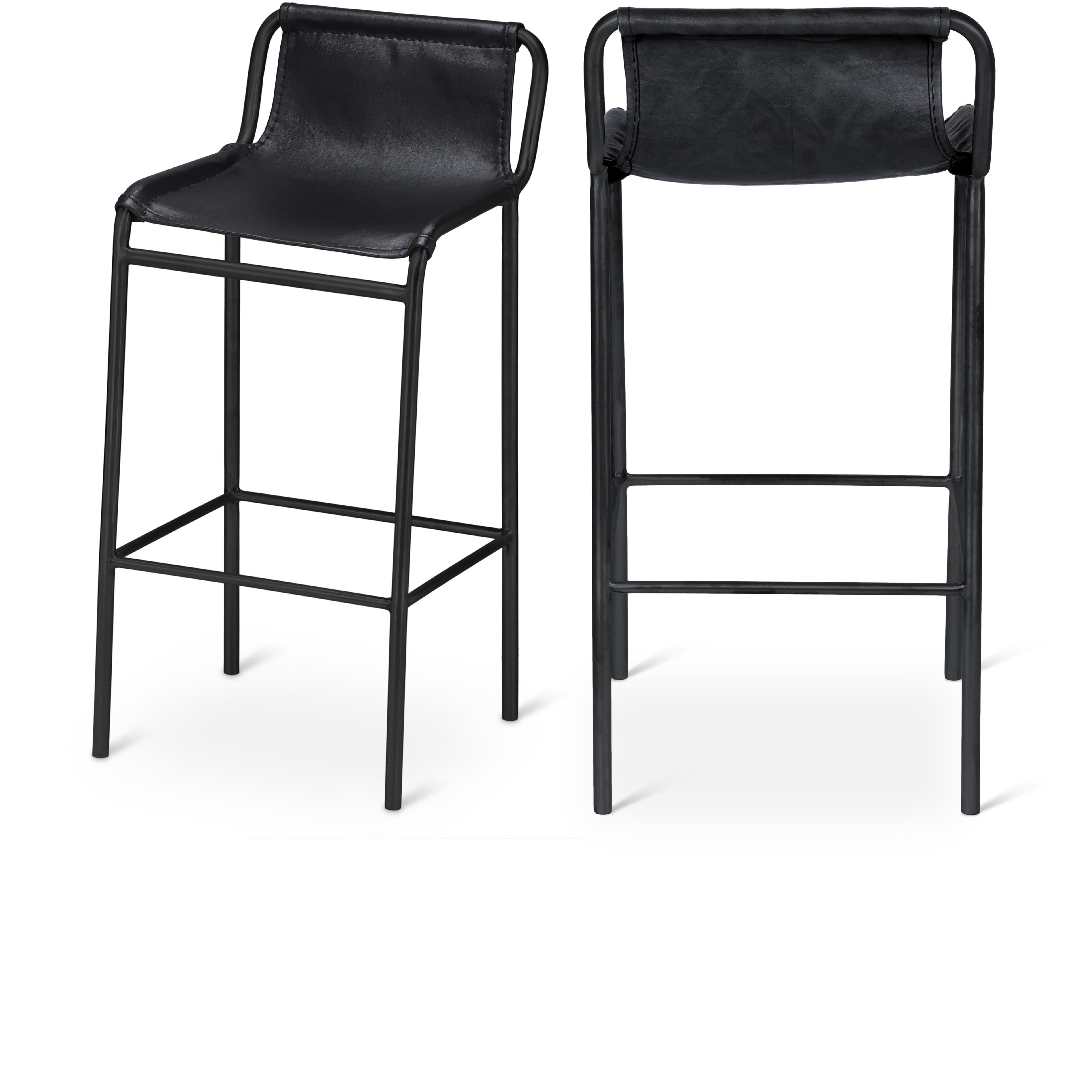 Meridian Dax Black Vegan Leather Counter Stool
