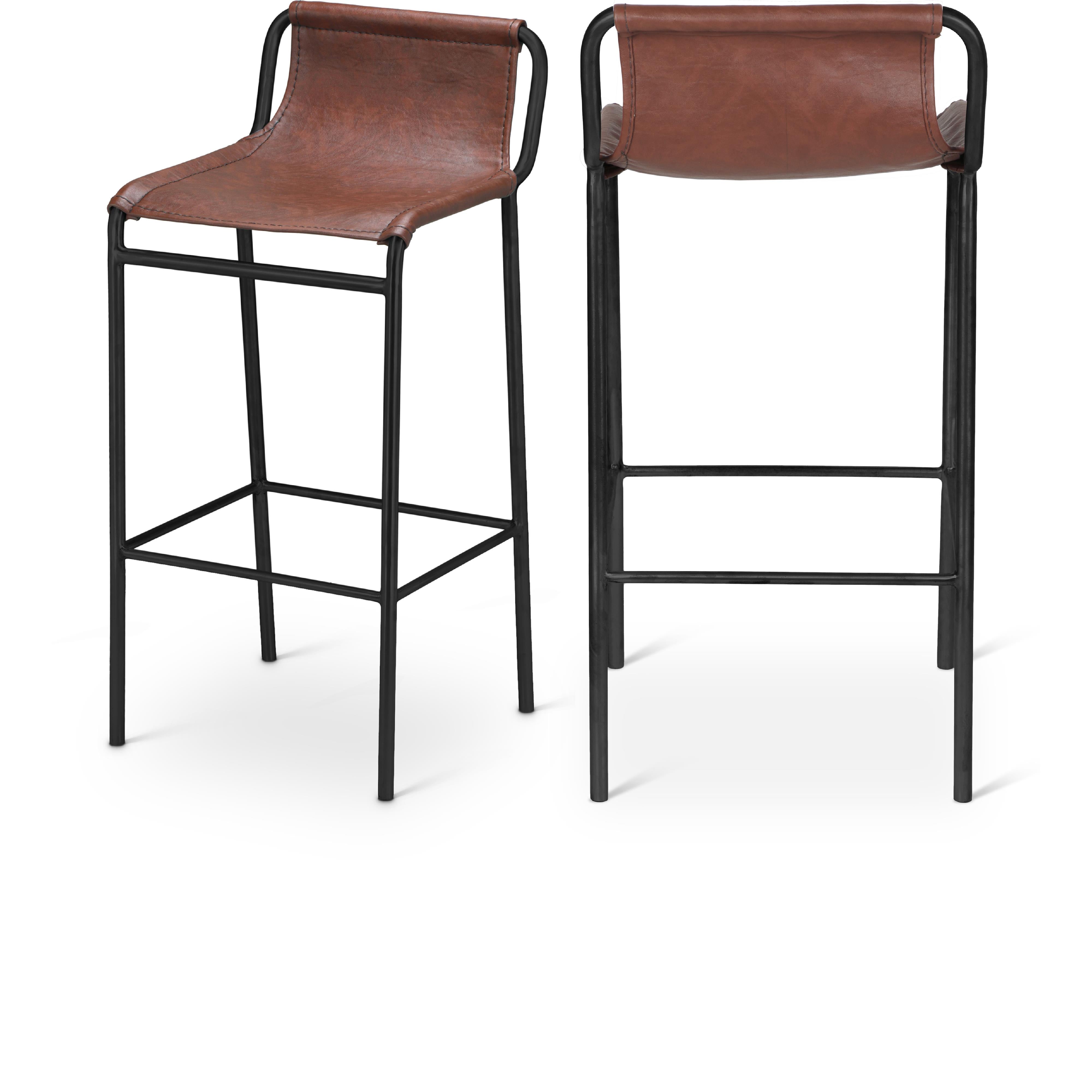 Meridian Dax Brown Vegan Leather Counter Stool