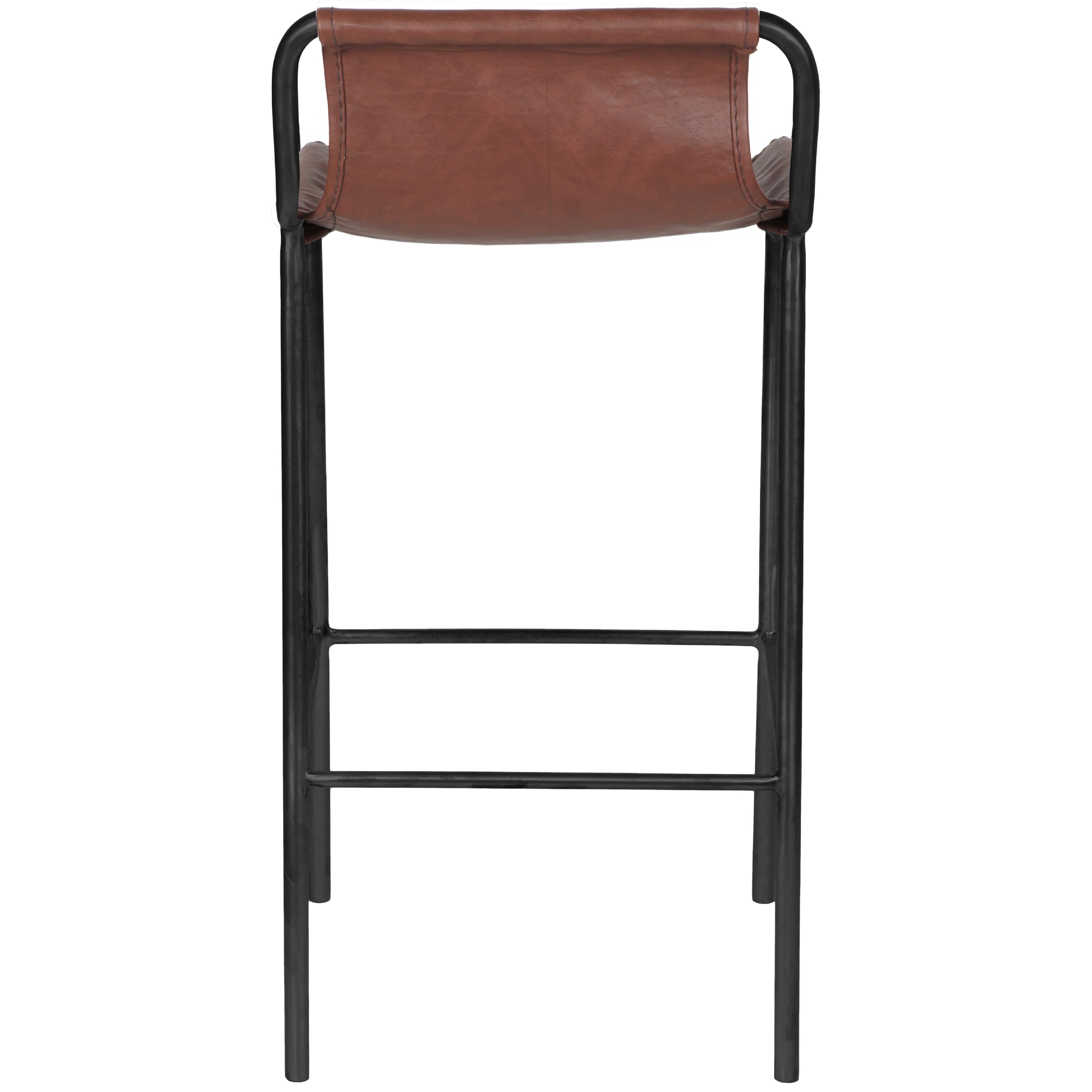 Meridian Dax Brown Vegan Leather Counter Stool