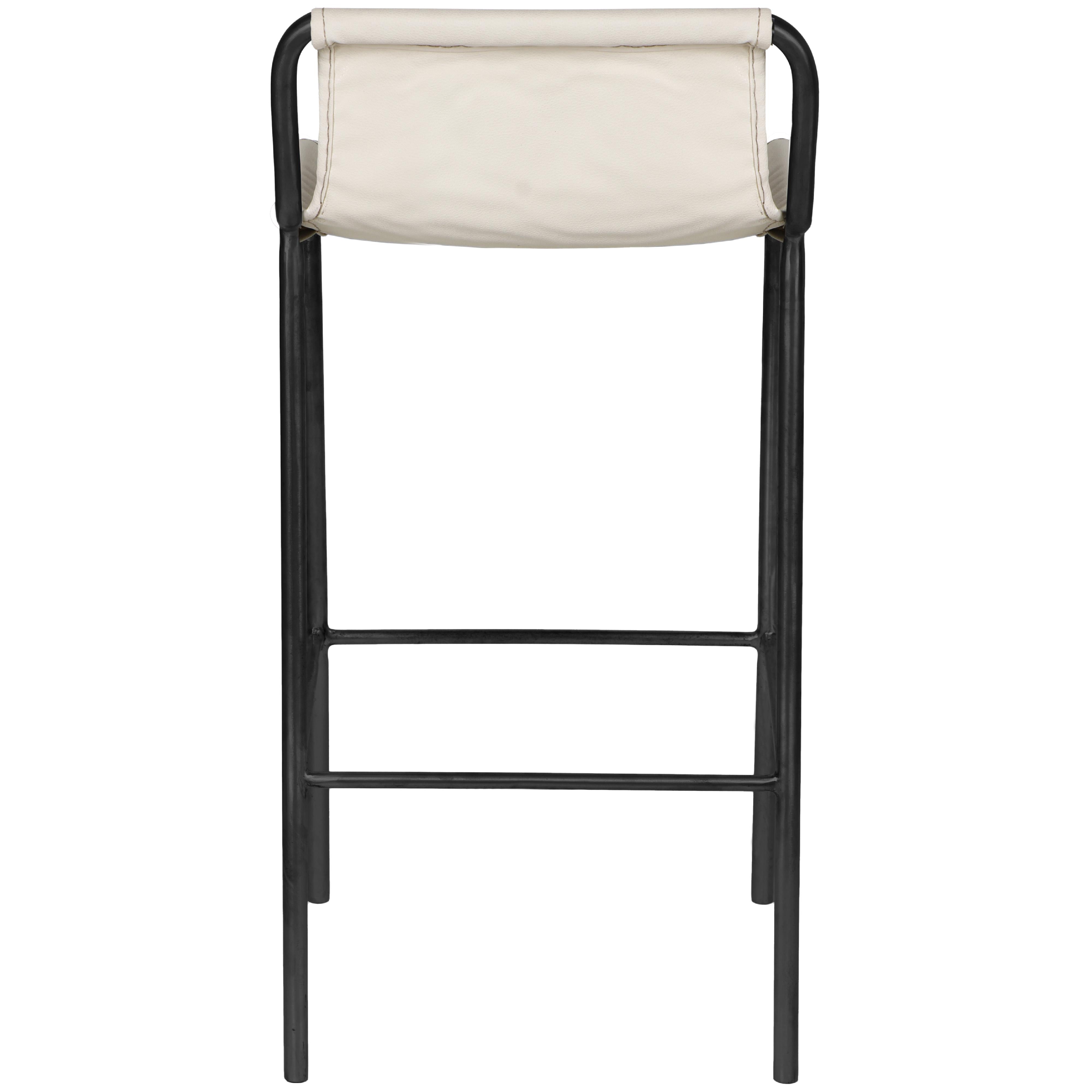 Meridian Dax Cream Vegan Leather Counter Stool