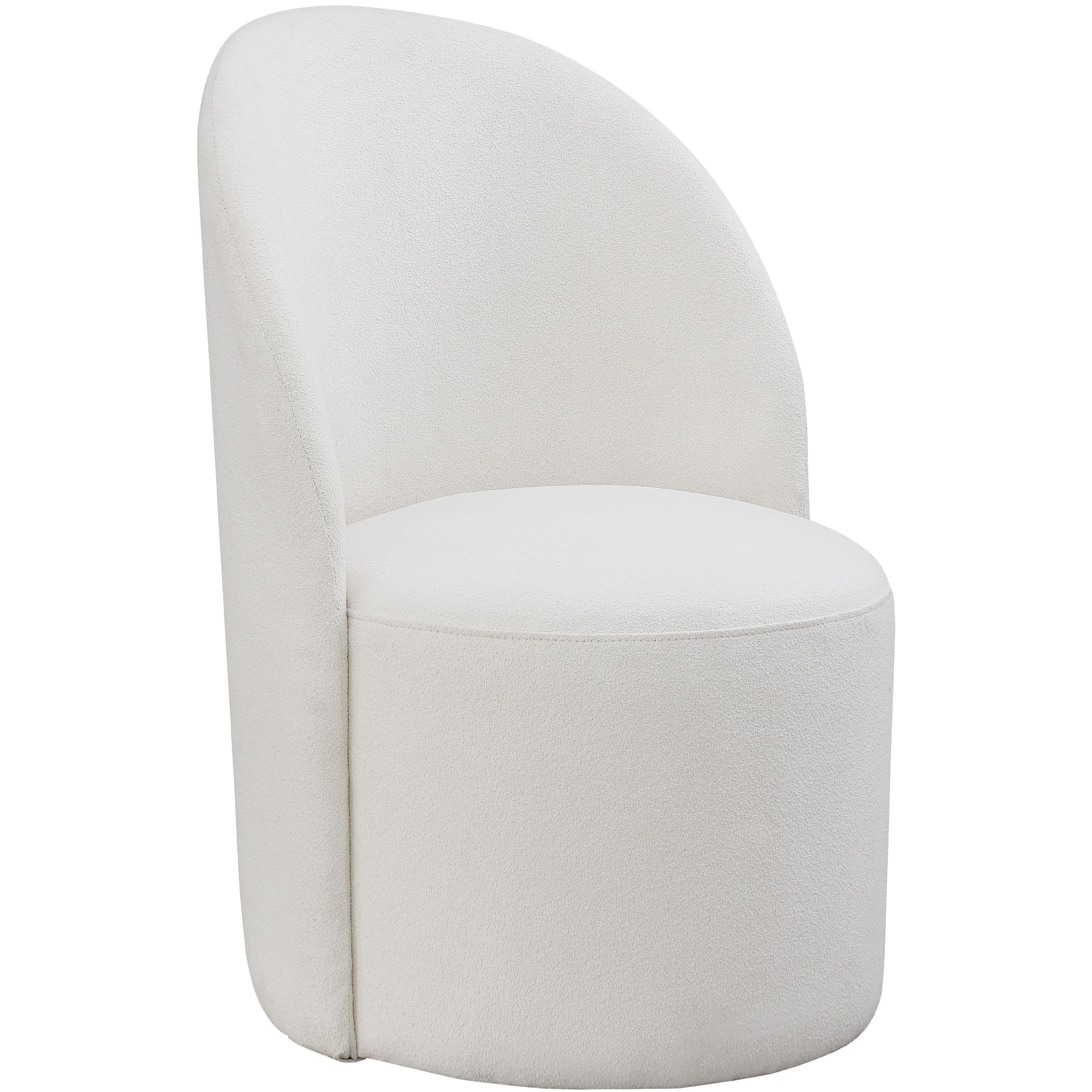 Meridian Hautely Cream Boucle Fabric Accent Chair