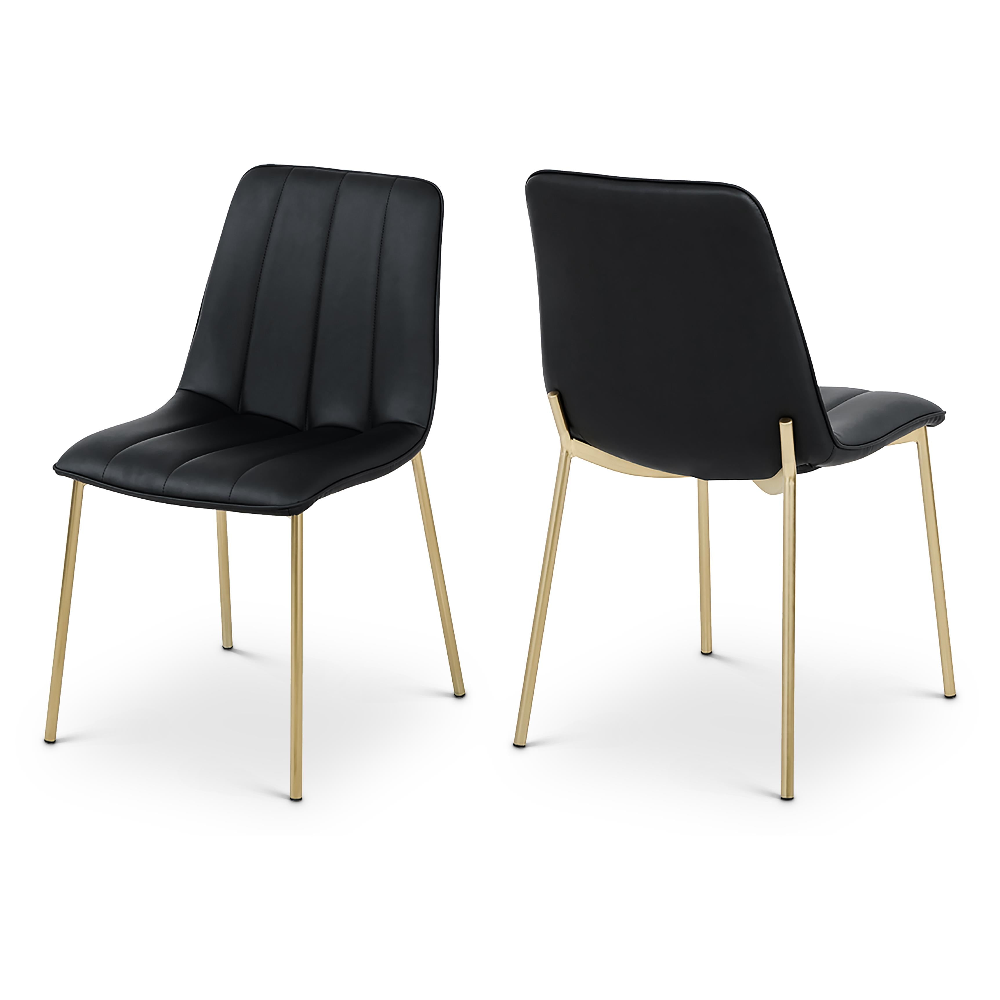 Meridian Isla Black Vegan Leather Dining Chair