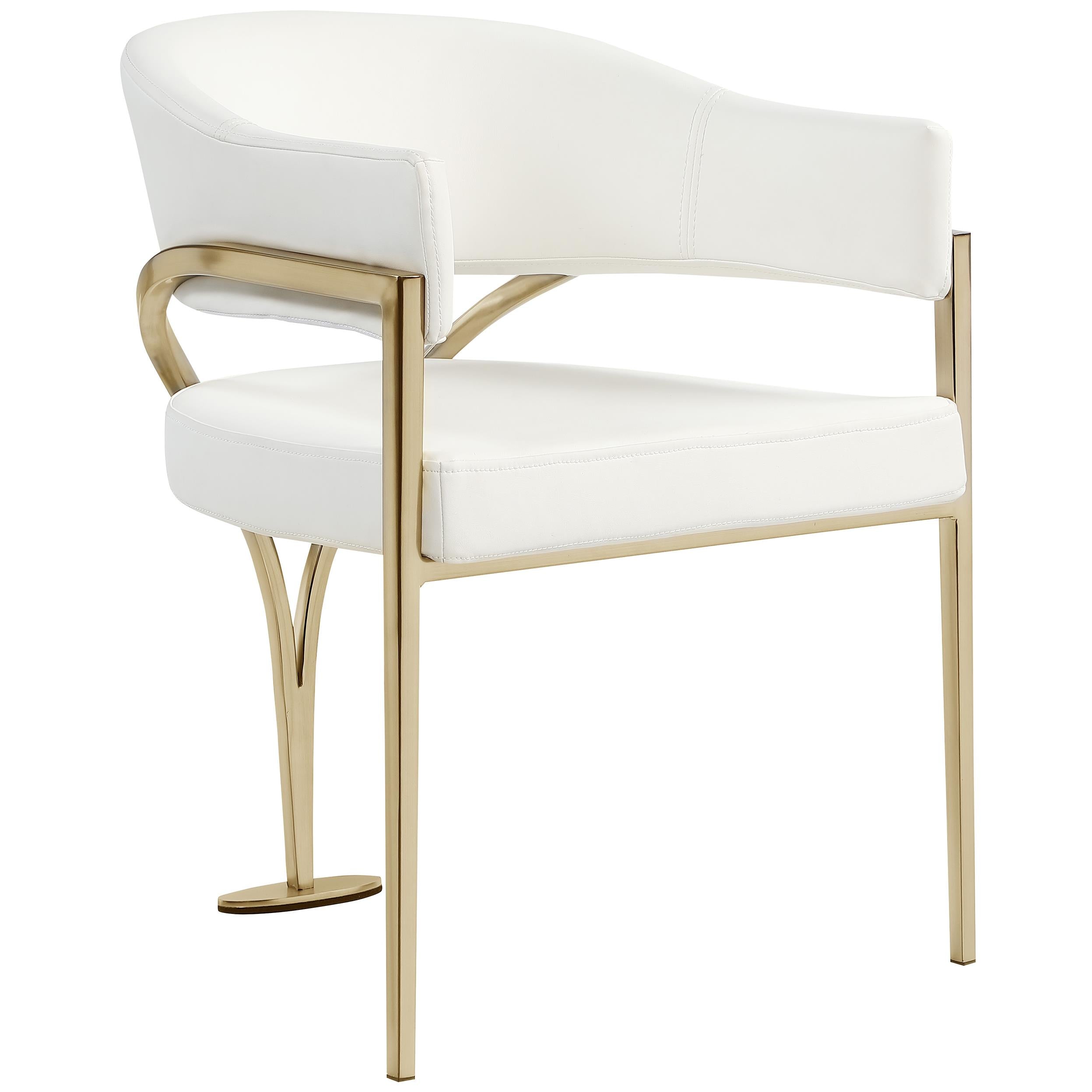 Meridian Madelyn Cream Vegan Leather Dining Chair