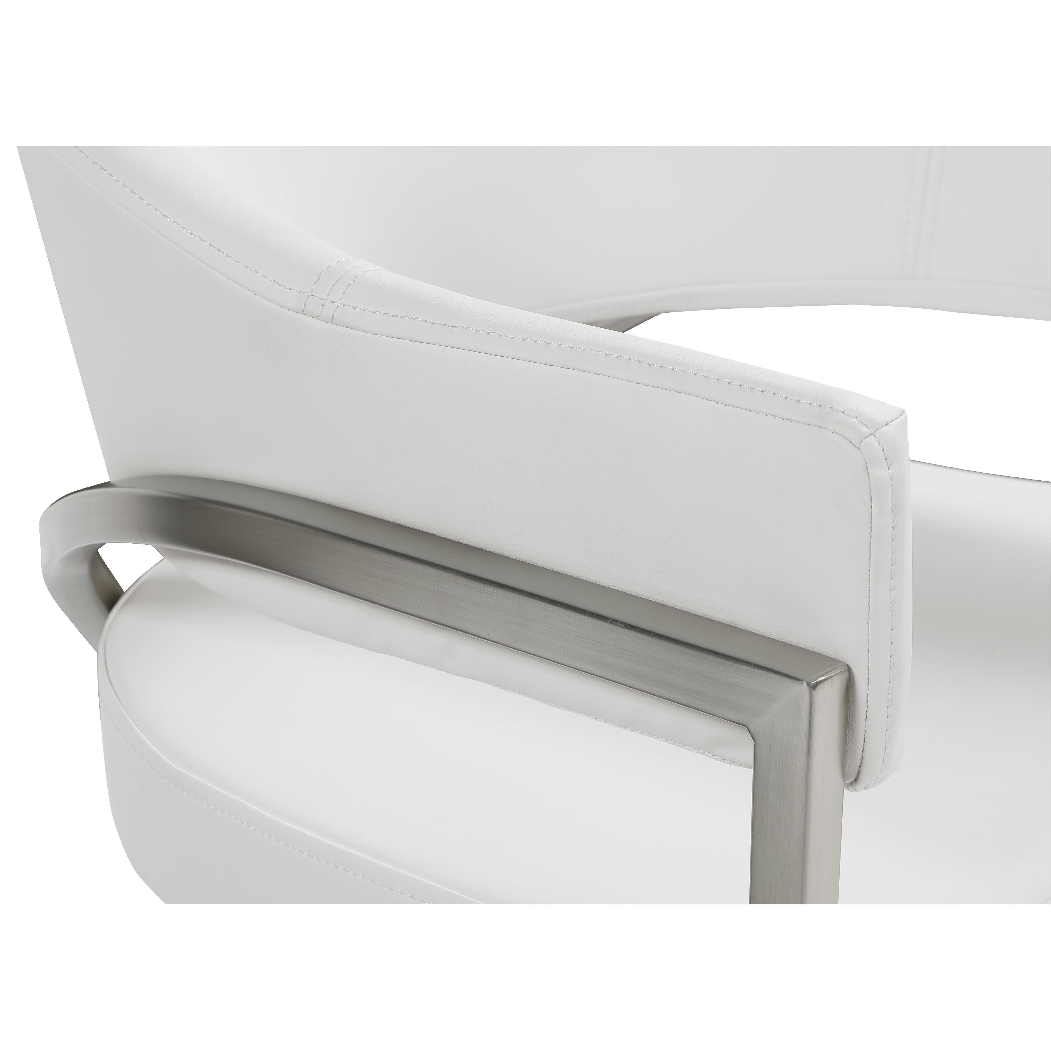 Meridian Madelyn Cream Vegan Leather Dining Chair