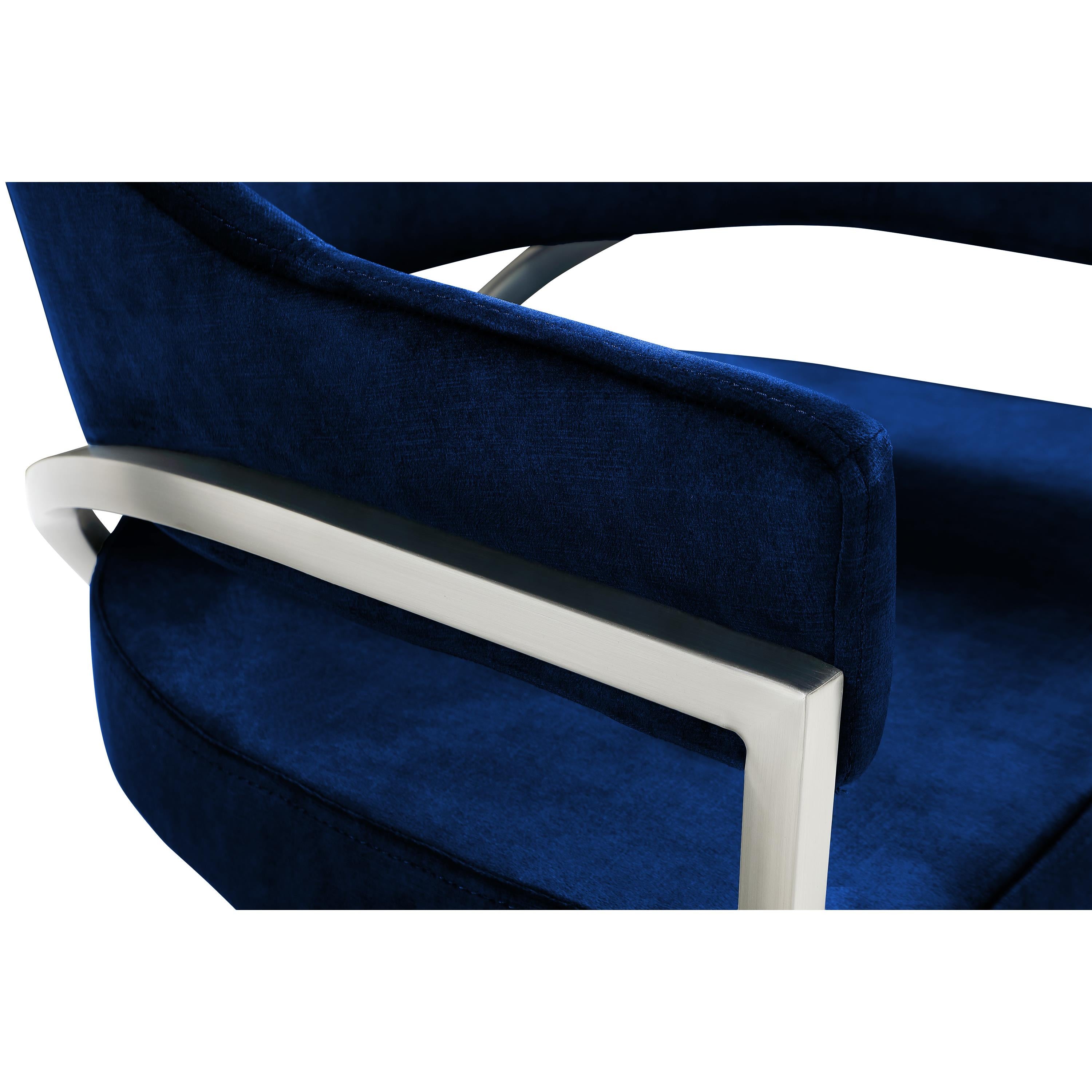 Meridian Madelyn Navy Velvet Dining Chair