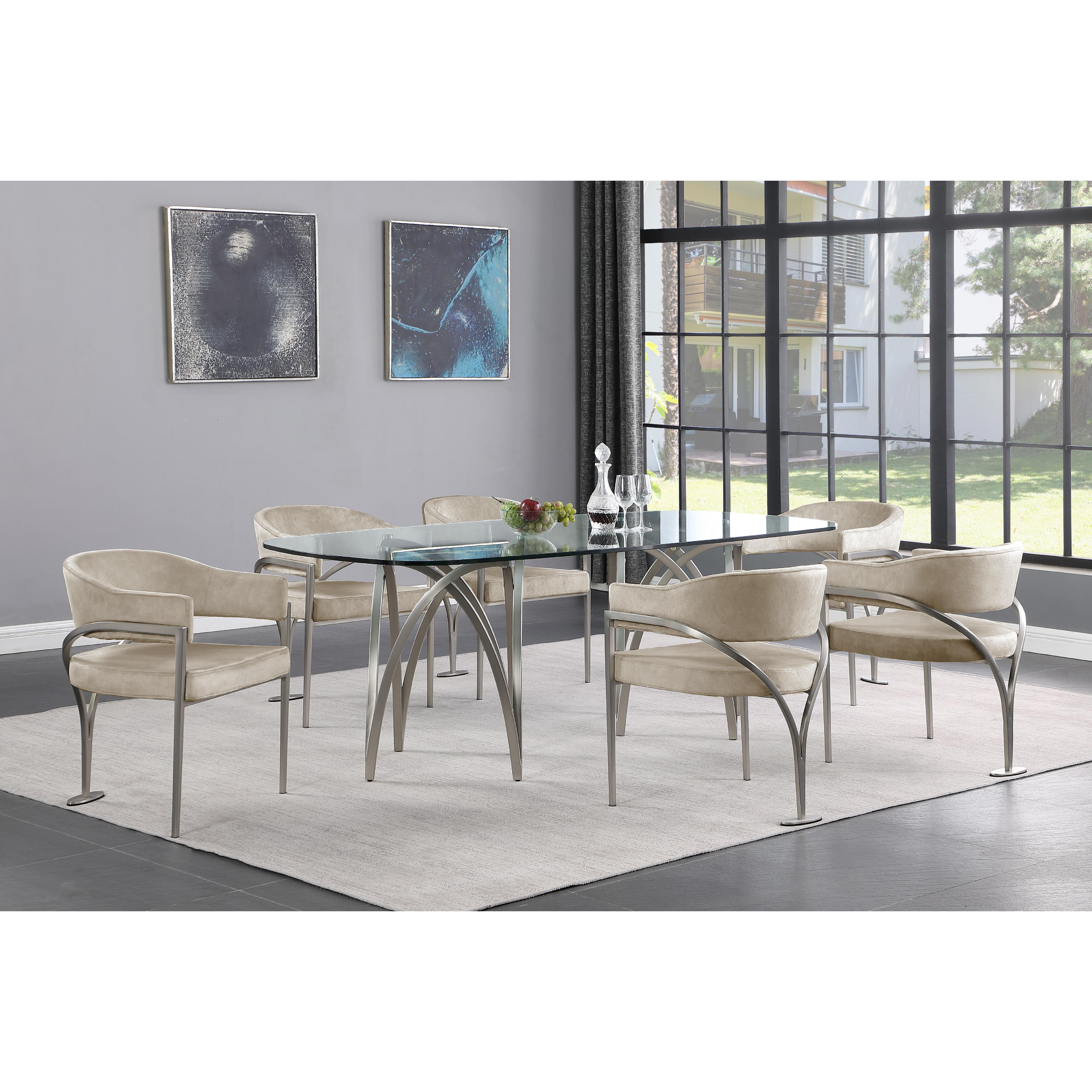 Meridian Madelyn Stone Velvet Dining Chair