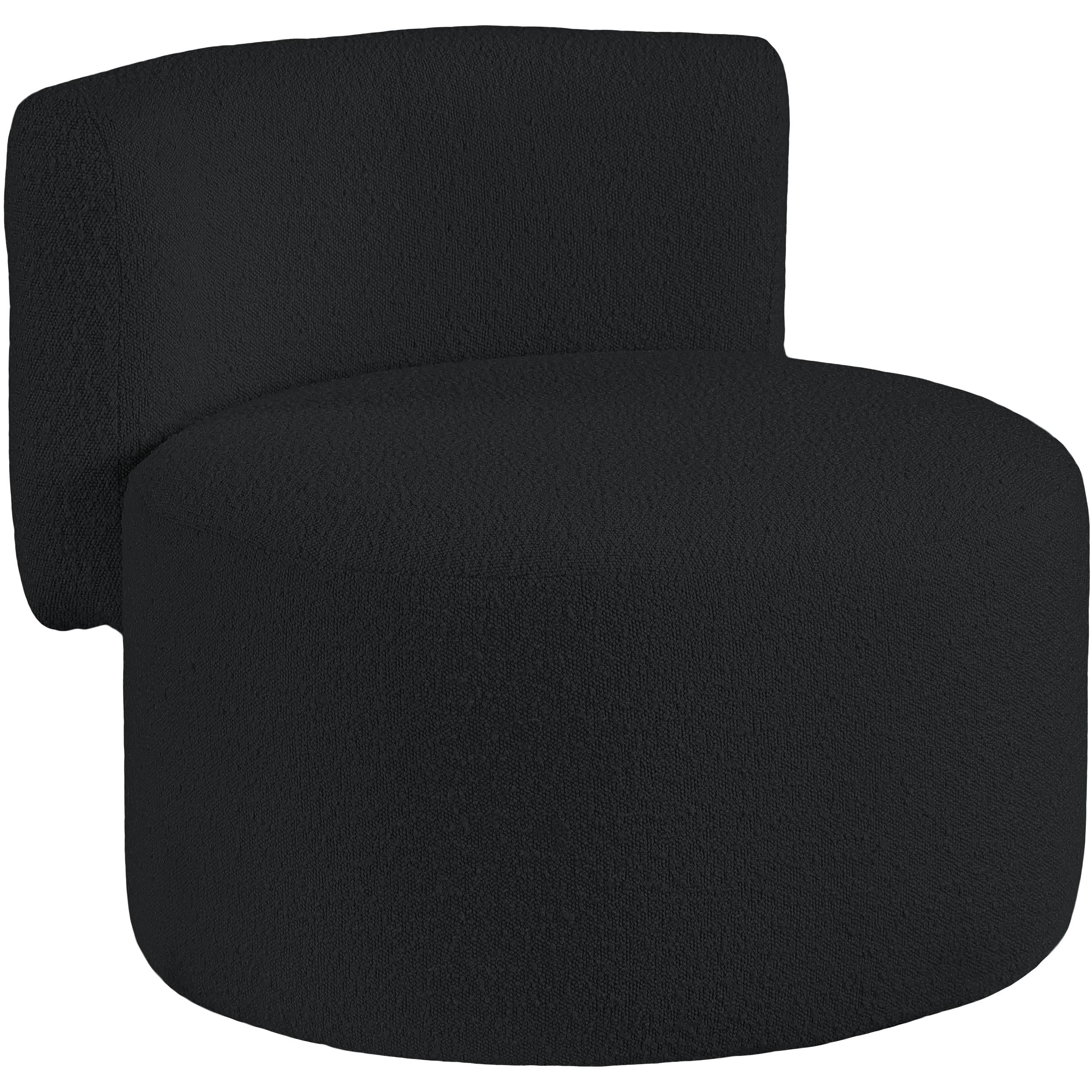 Meridian Como Black Boucle Fabric Accent Chair