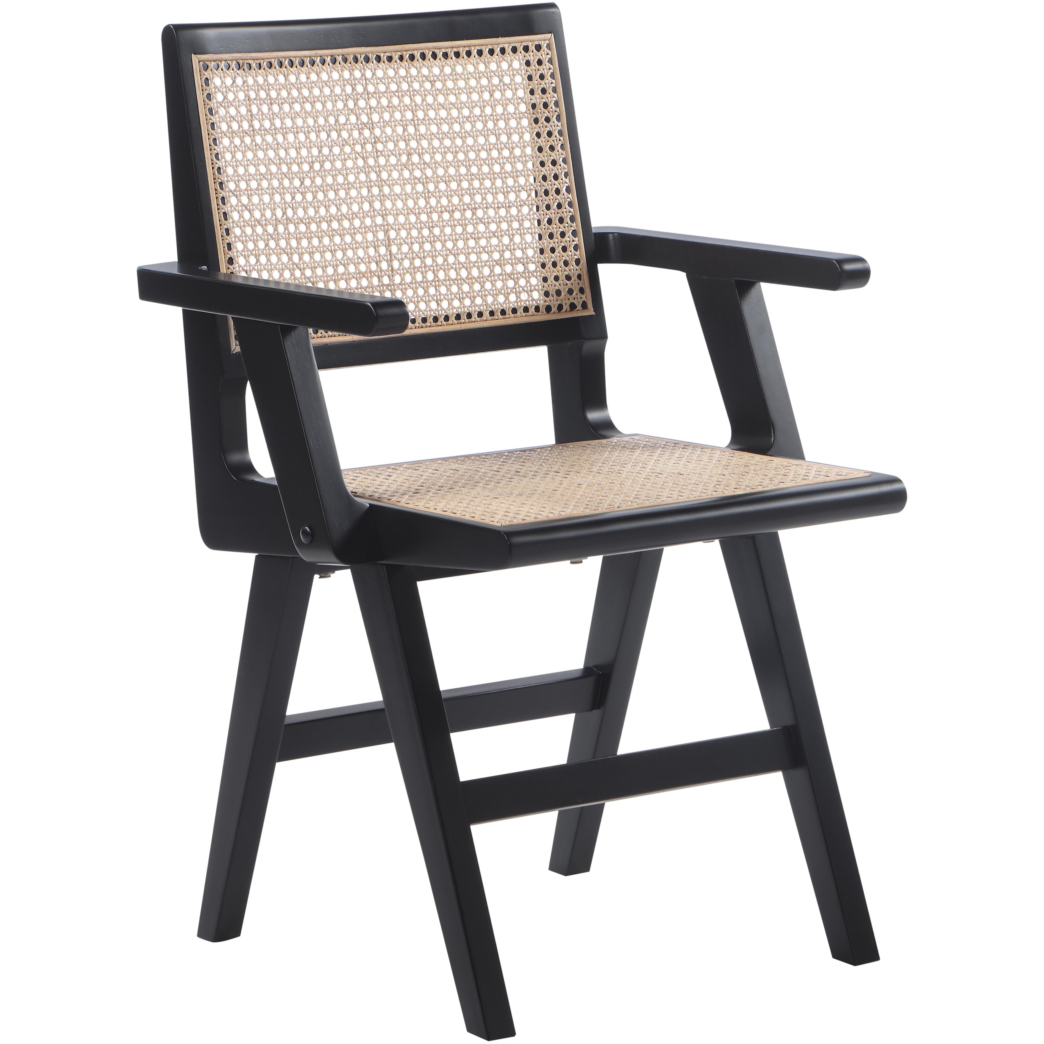 Meridian Preston Black Wood Dining Arm Chair