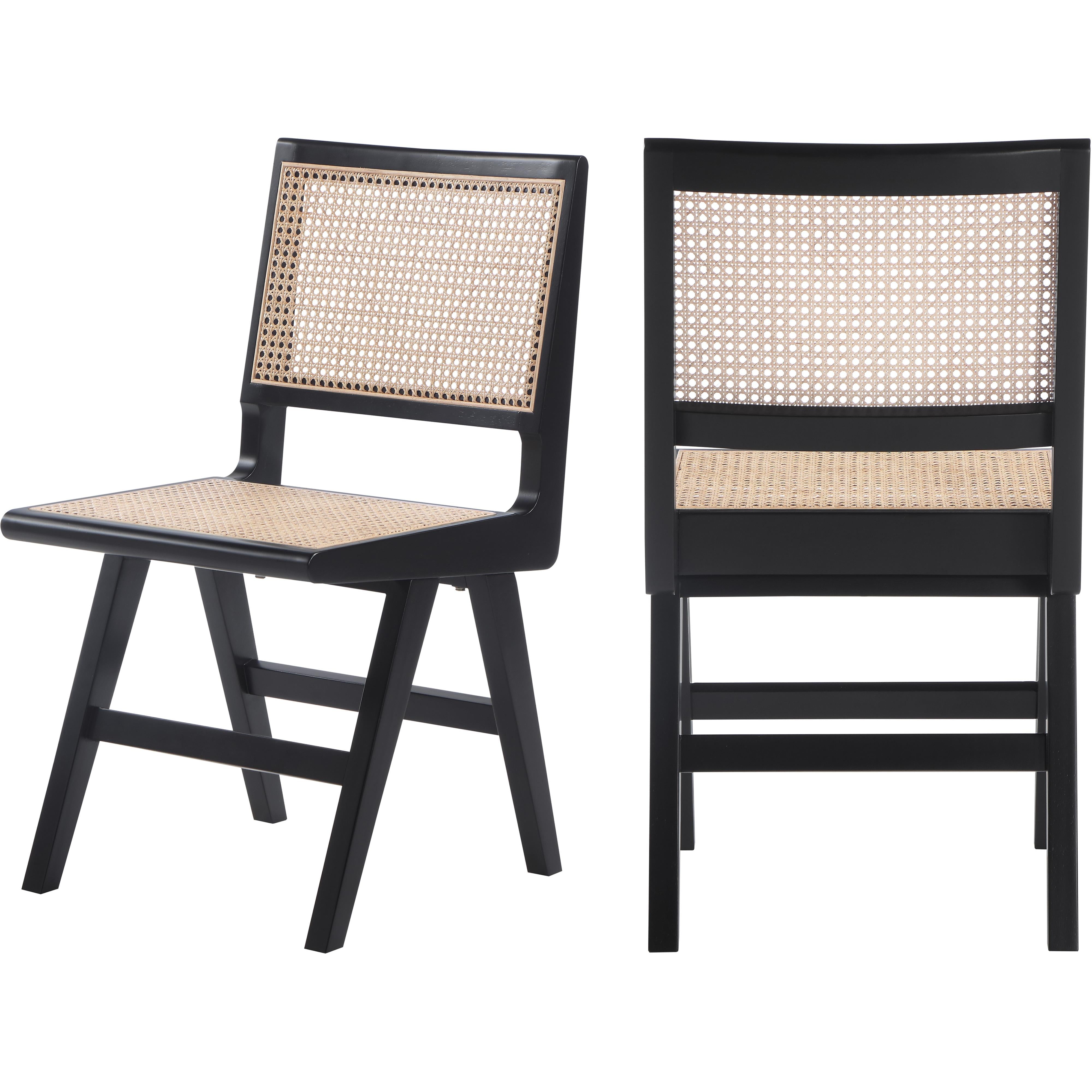 Meridian Preston Black Wood Dining Side Chair