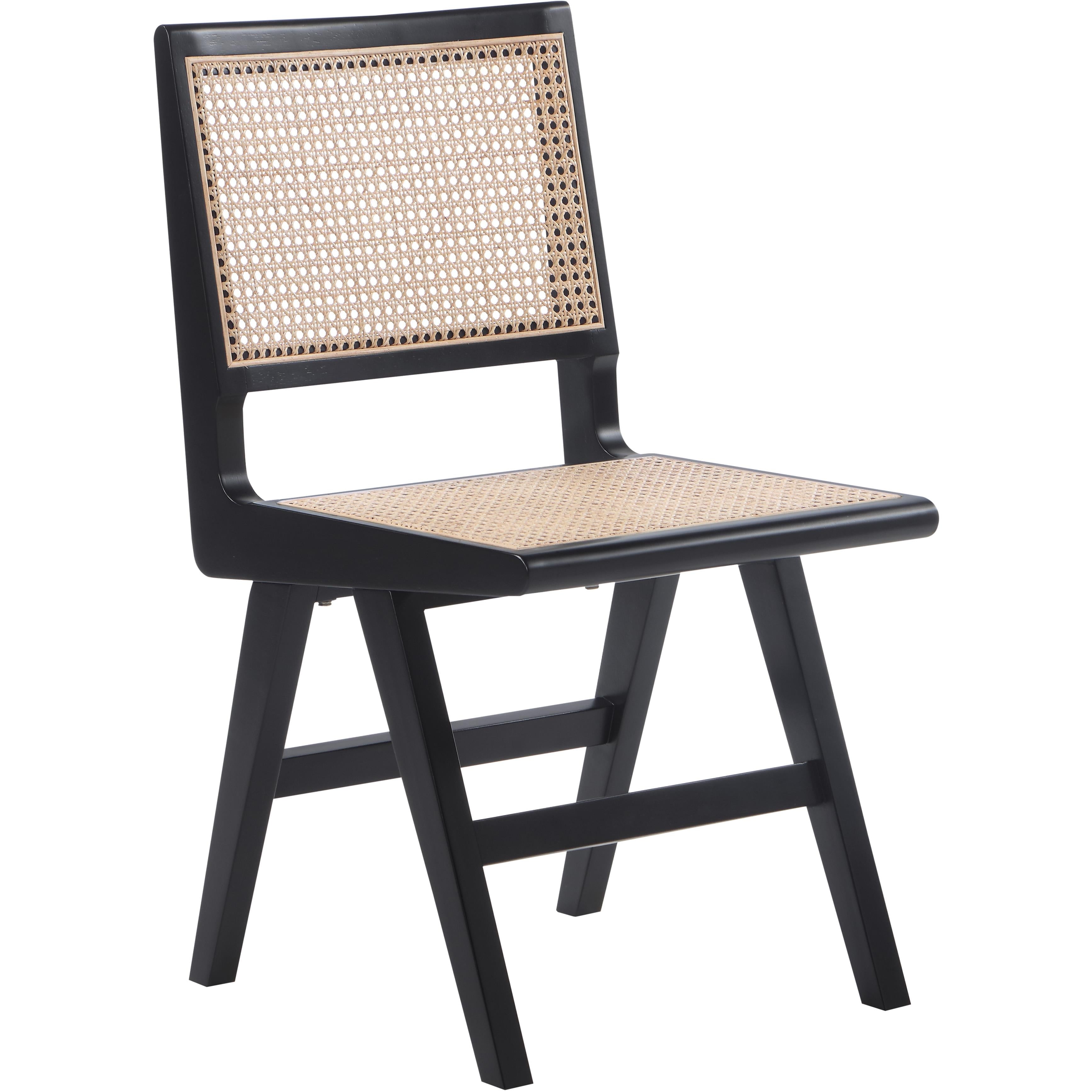 Meridian Preston Black Wood Dining Side Chair