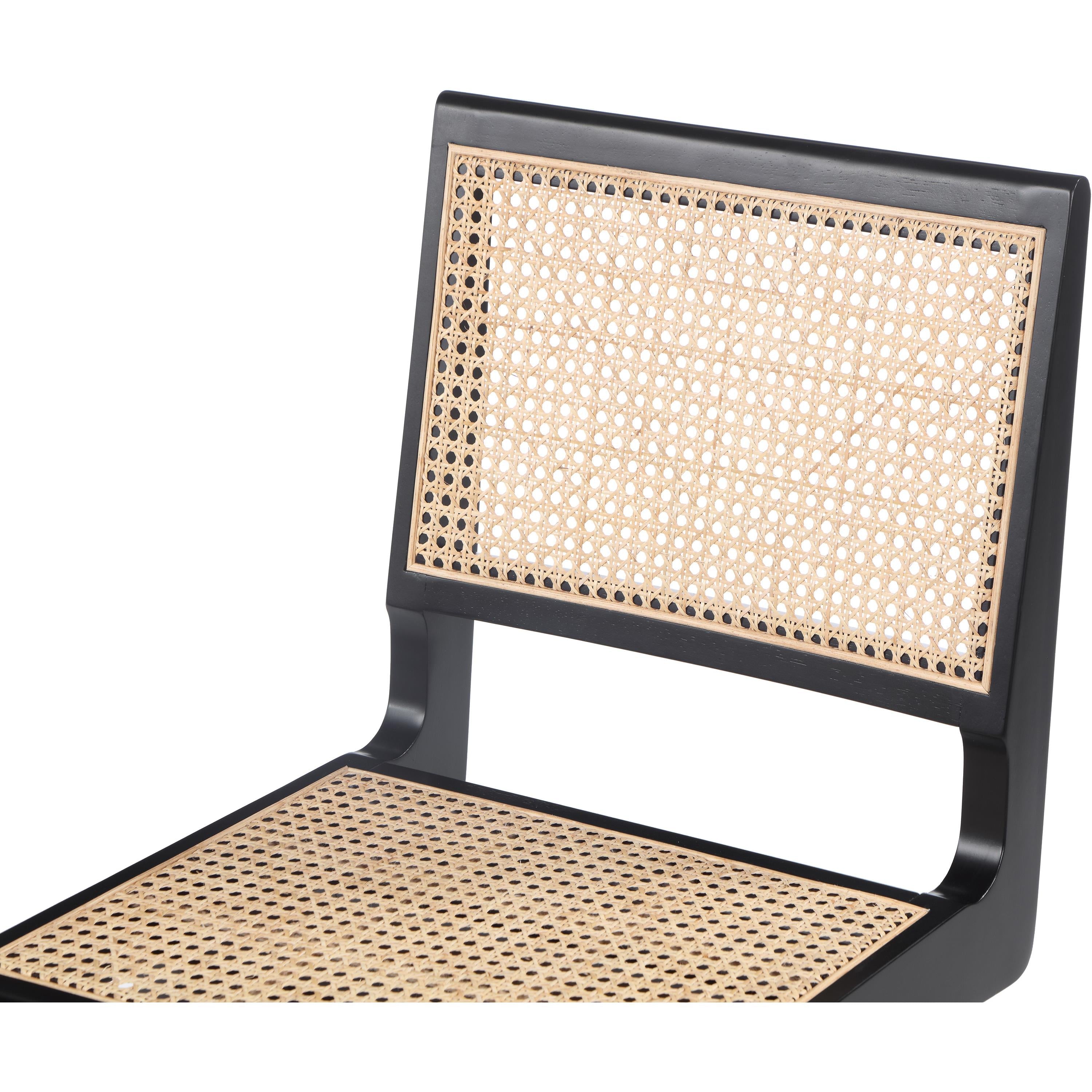 Meridian Preston Black Wood Dining Side Chair