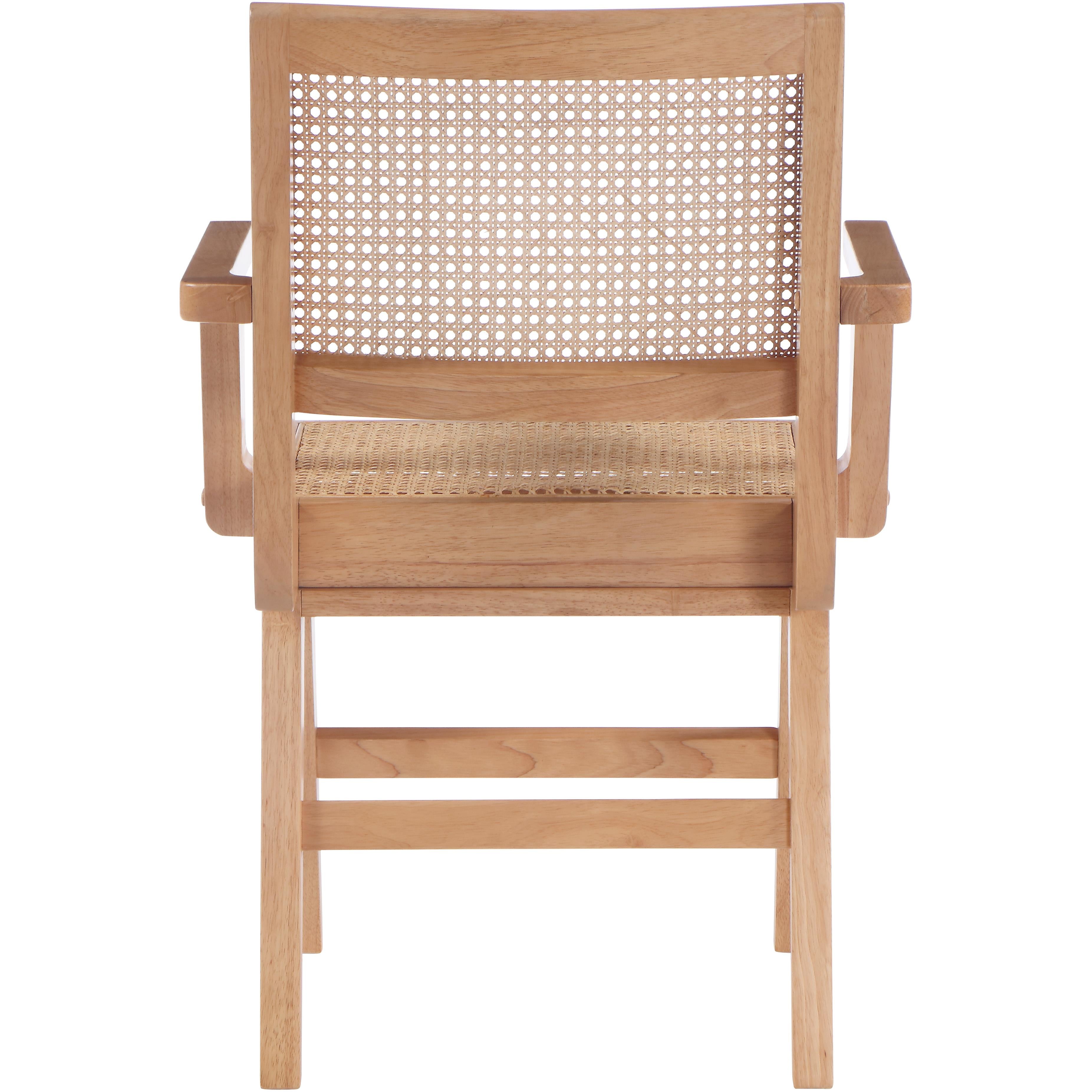Meridian Preston Natural Wood Dining Arm Chair