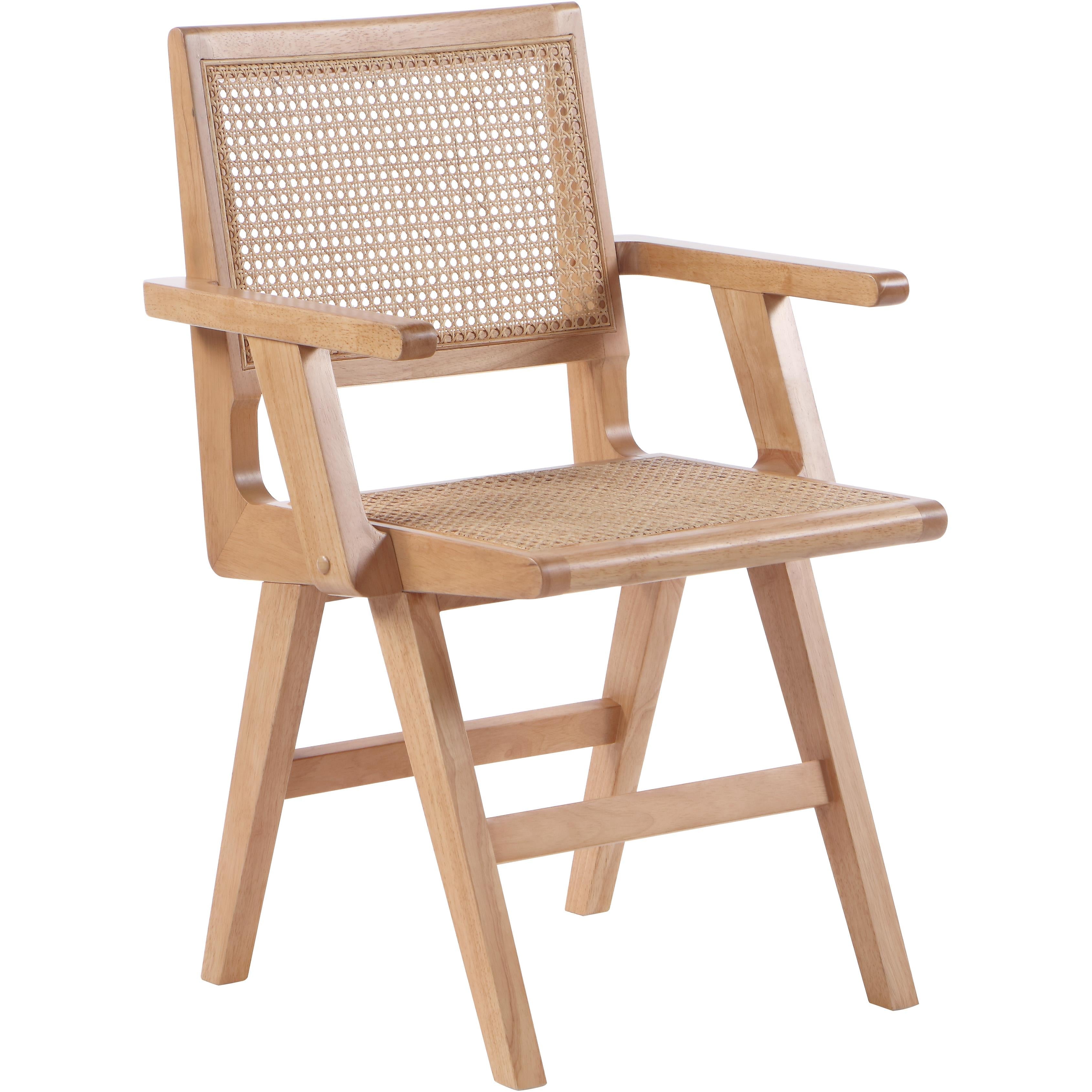 Meridian Preston Natural Wood Dining Arm Chair