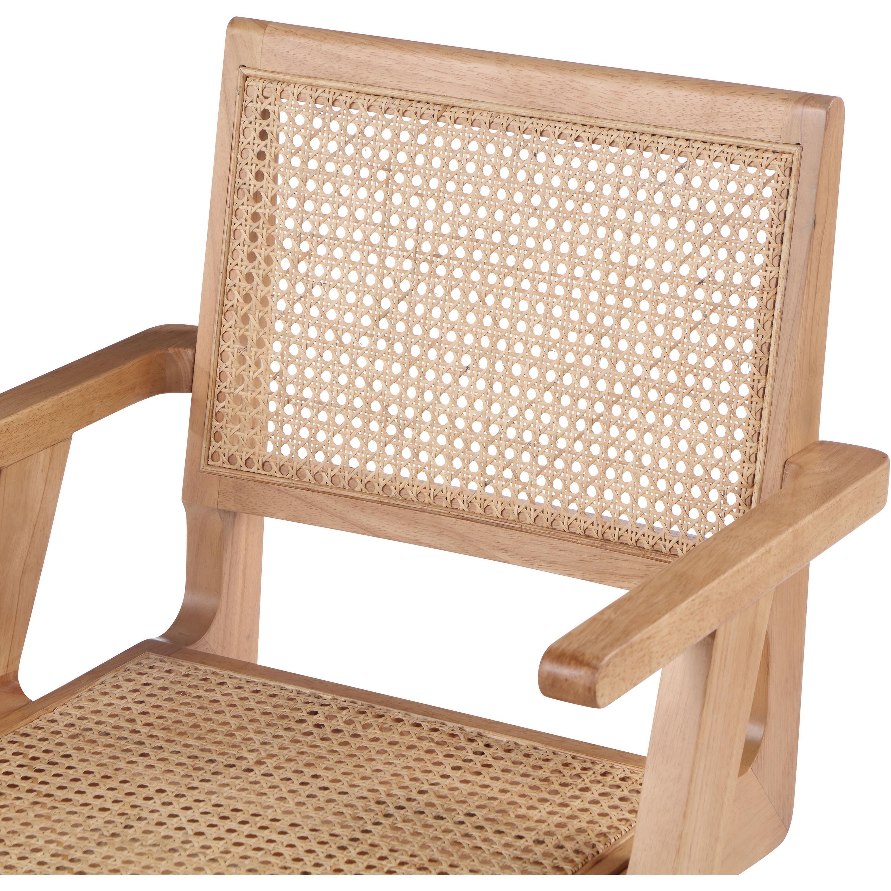 Meridian Preston Natural Wood Dining Arm Chair