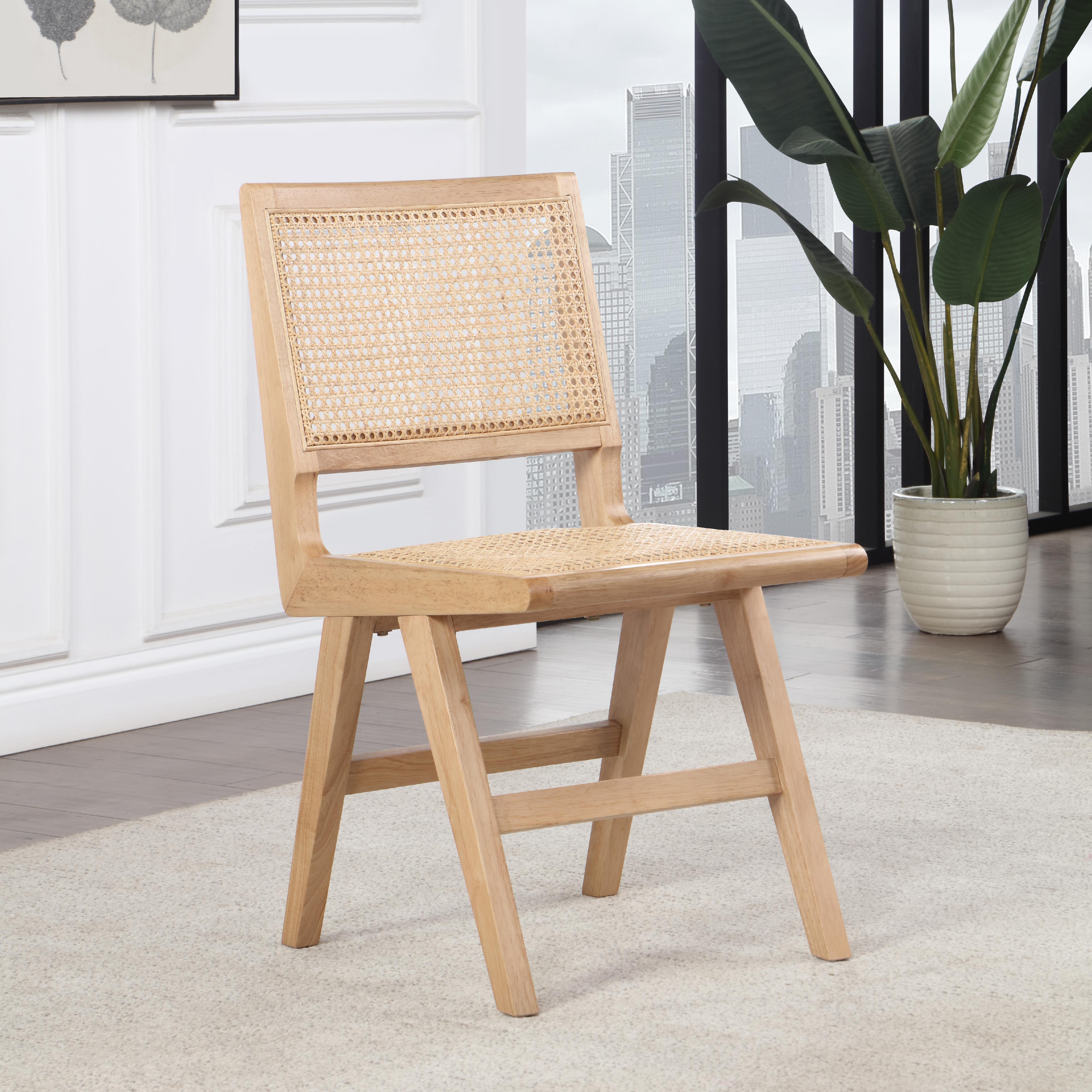 Meridian Preston Natural Wood Dining Side Chair