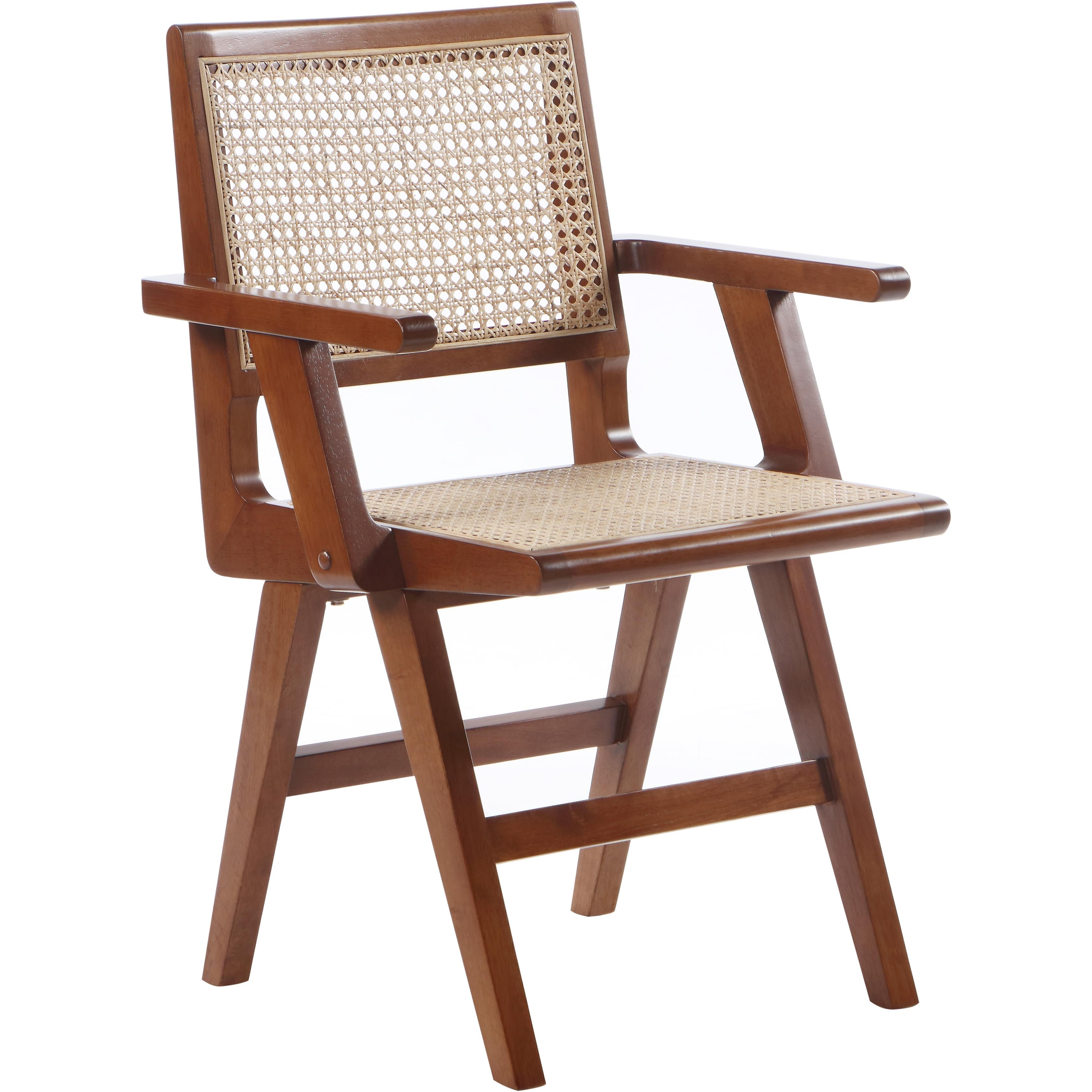 Meridian Preston Walnut Wood Dining Arm Chair