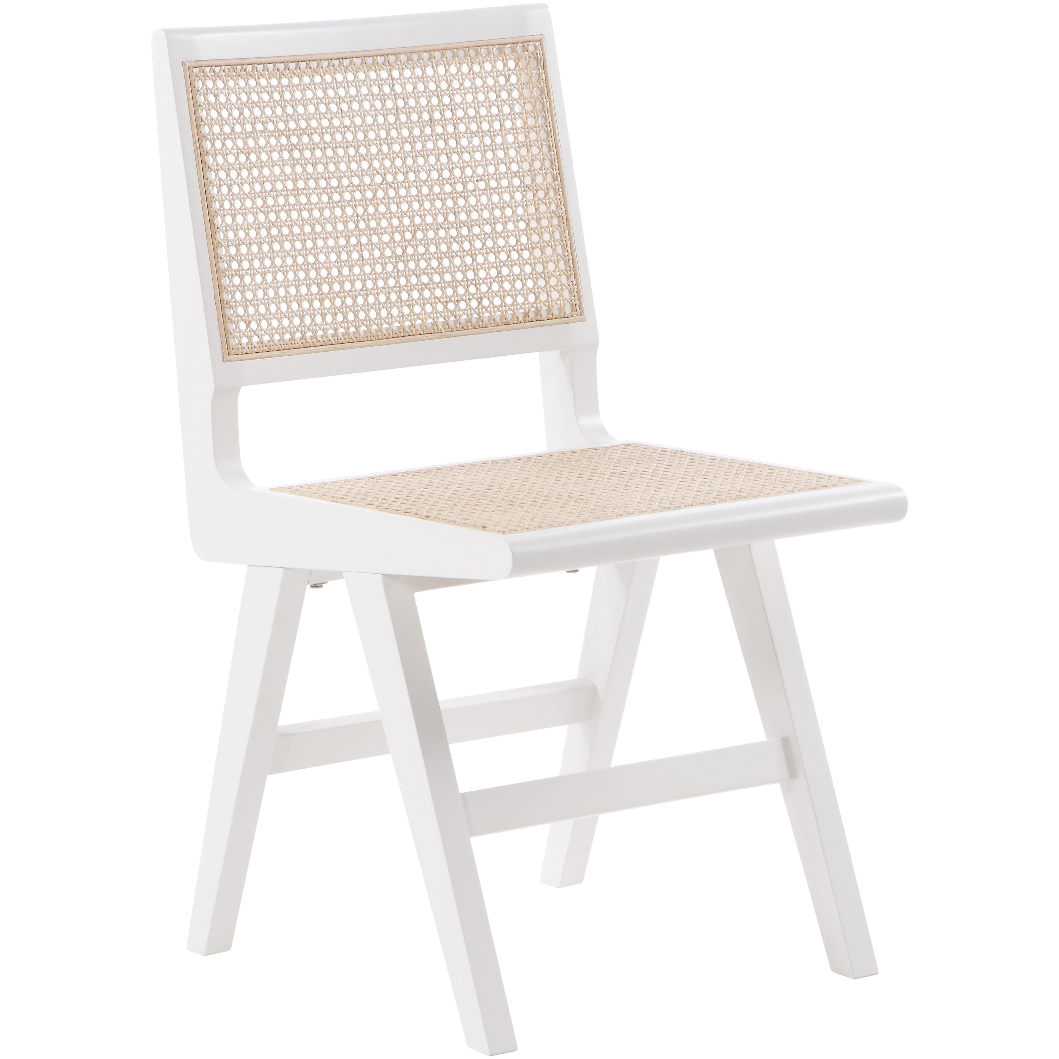Meridian Preston White Wood Dining Side Chair
