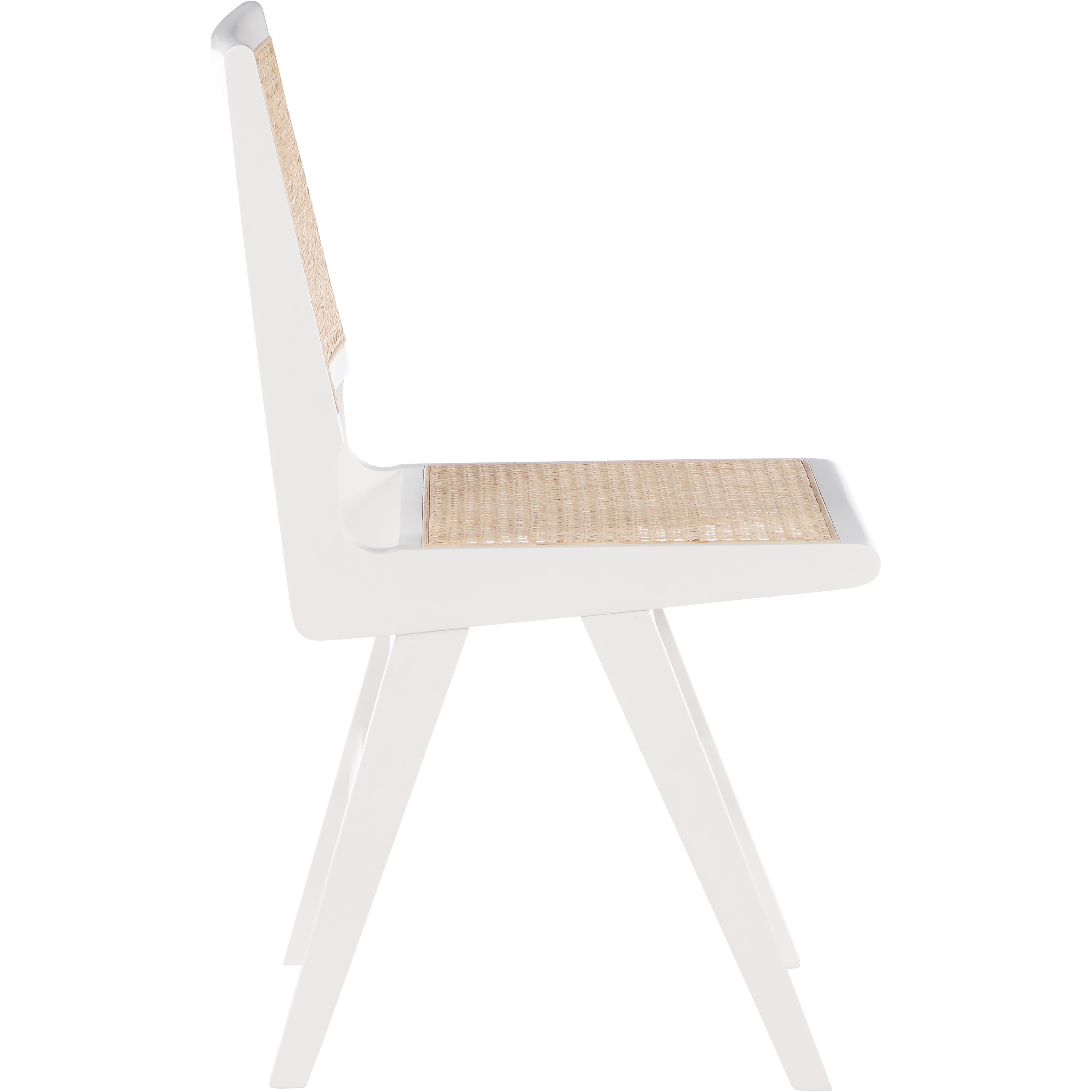 Meridian Preston White Wood Dining Side Chair