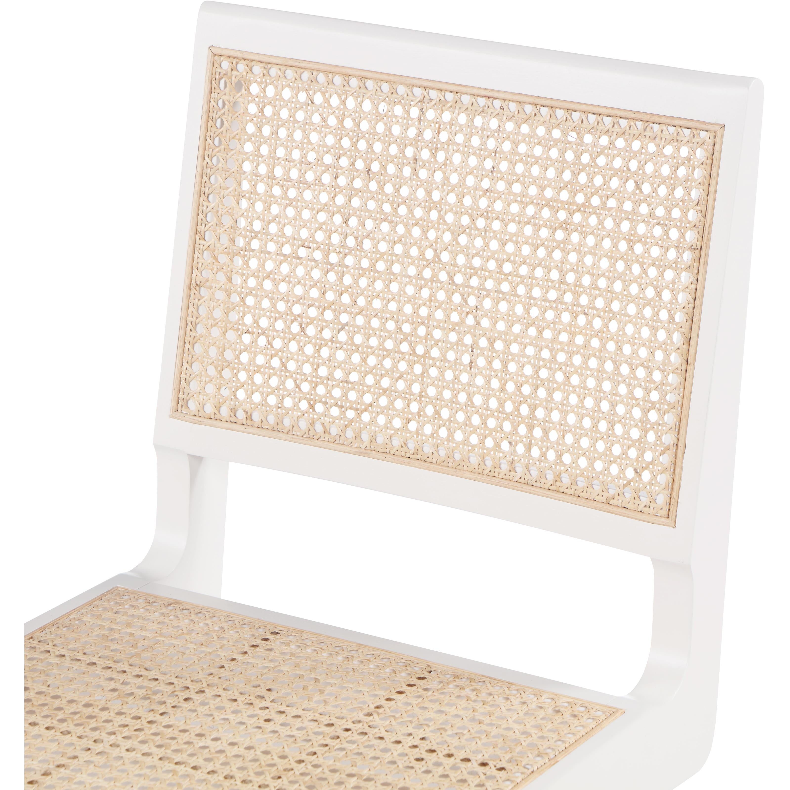 Meridian Preston White Wood Dining Side Chair