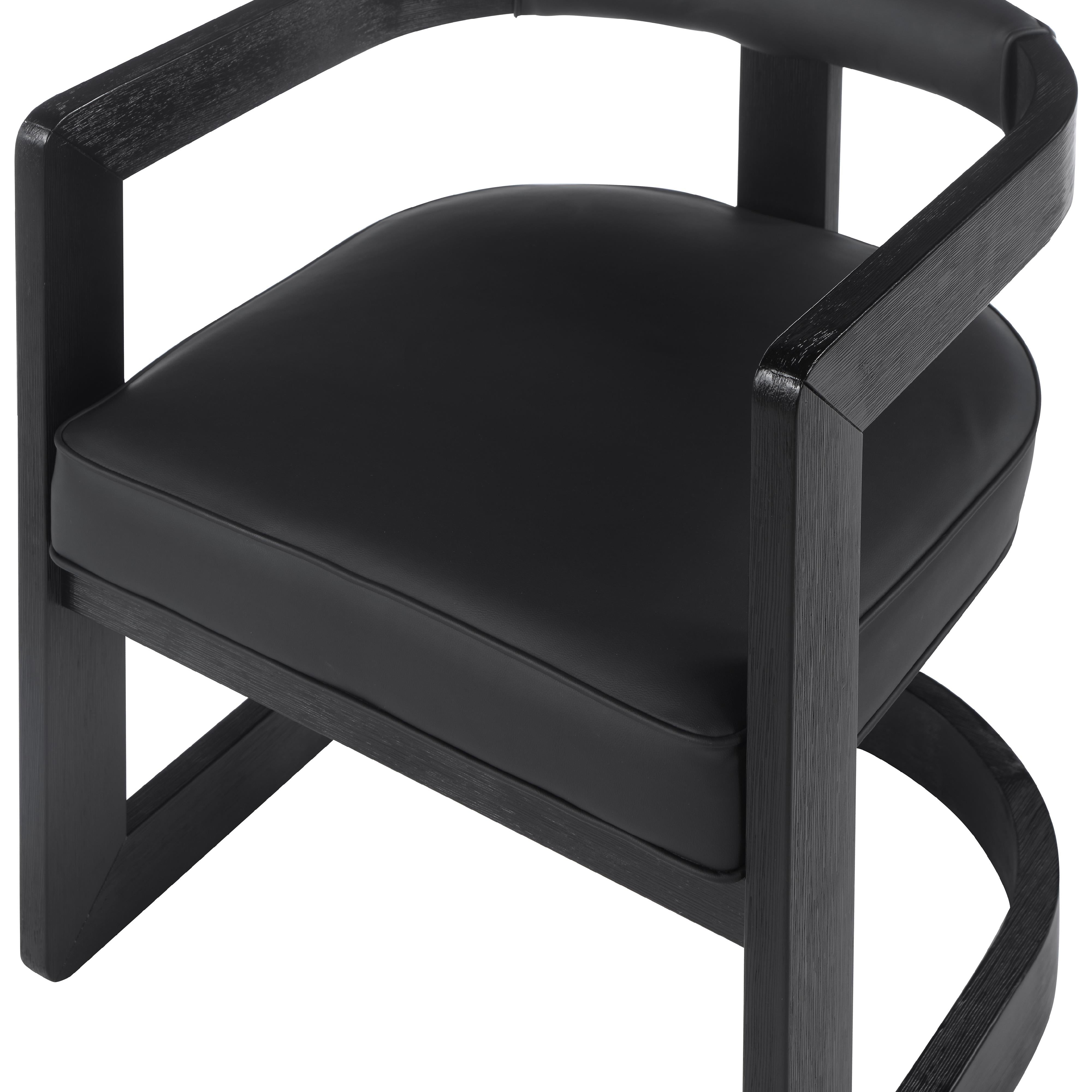 Meridian Manchester Black Vegan Leather Dining Chair