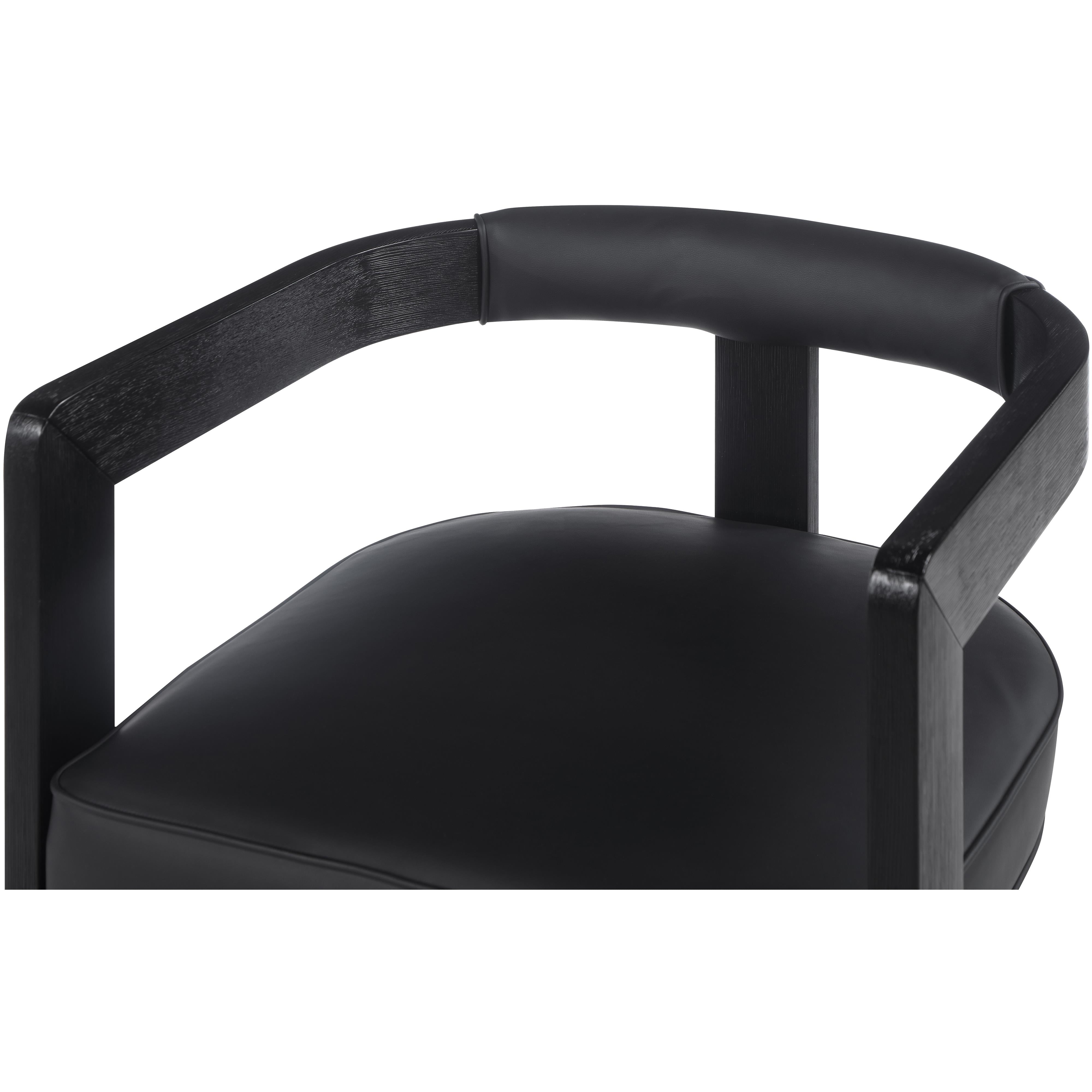 Meridian Manchester Black Vegan Leather Dining Chair