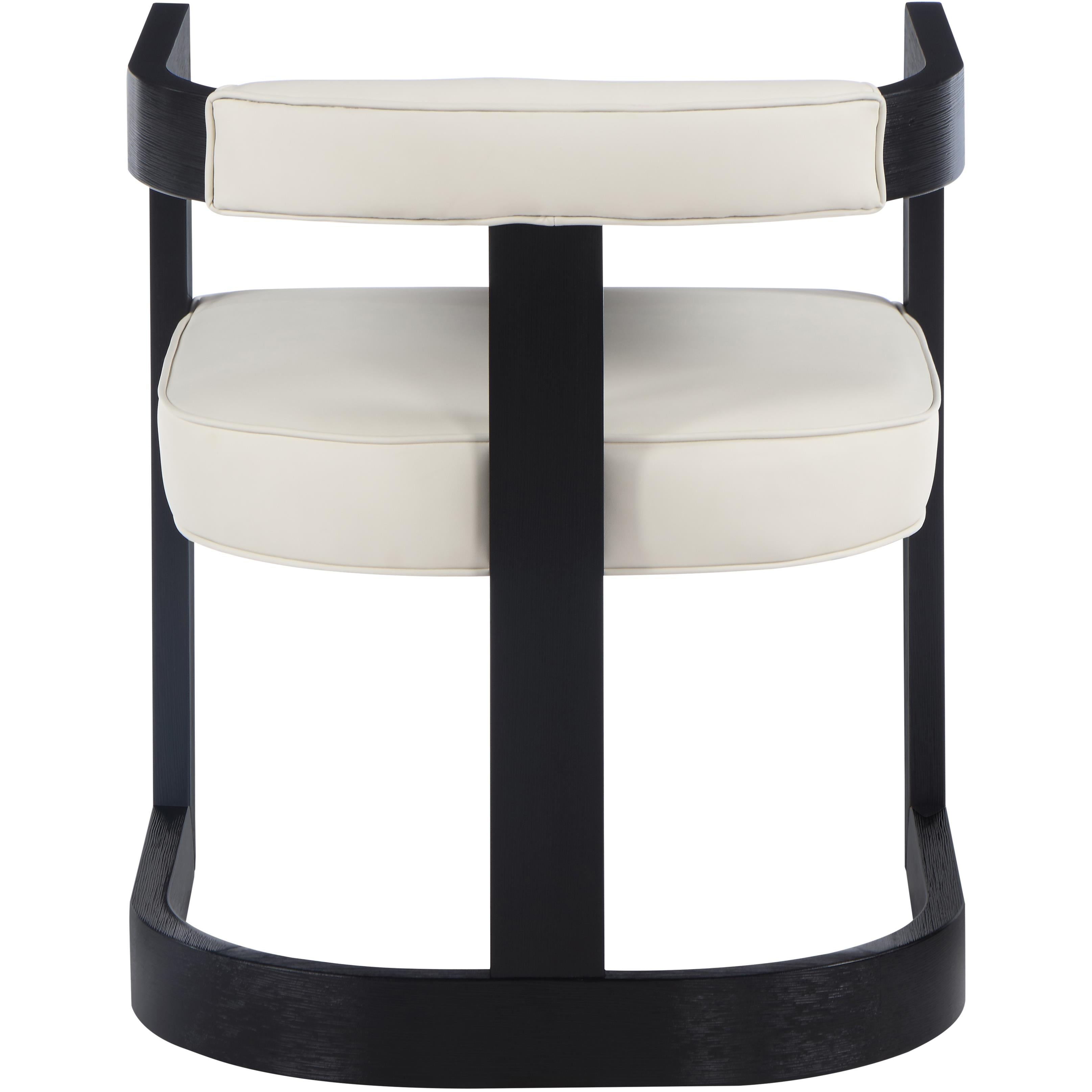 Meridian Manchester Cream Vegan Leather Dining Chair