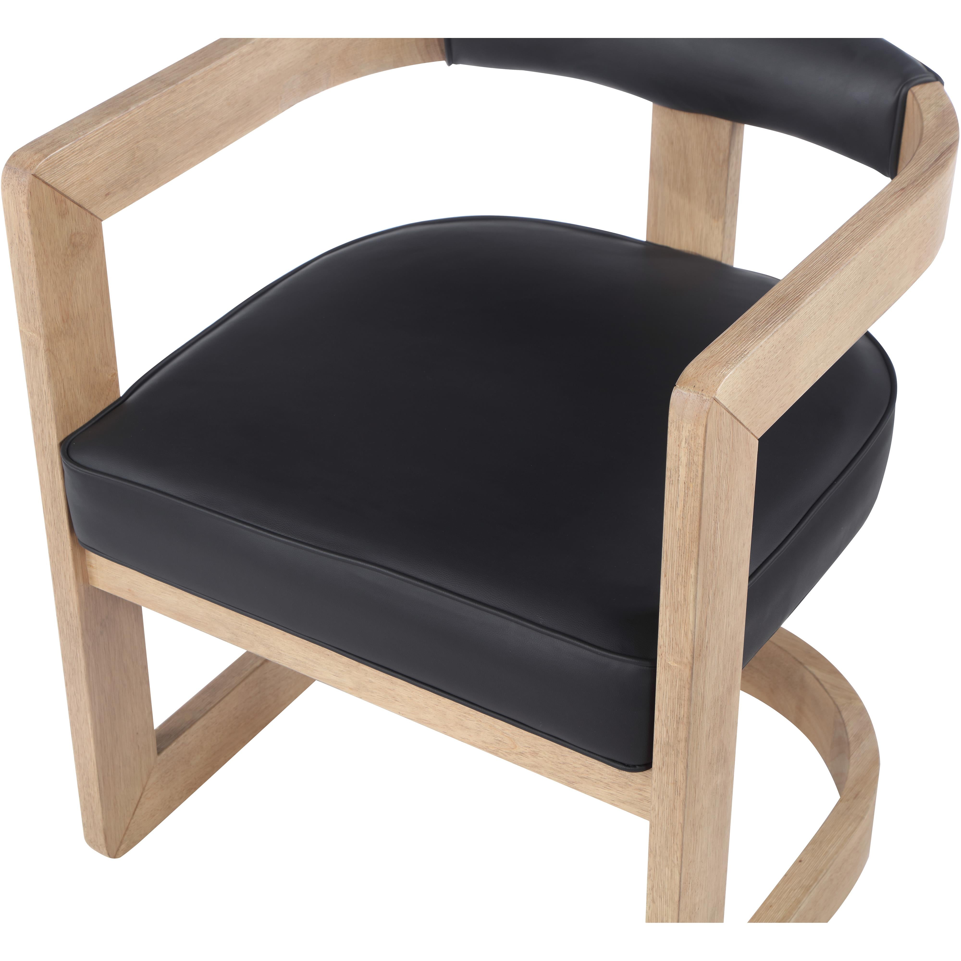 Meridian Manchester Black Vegan Leather Dining Chair