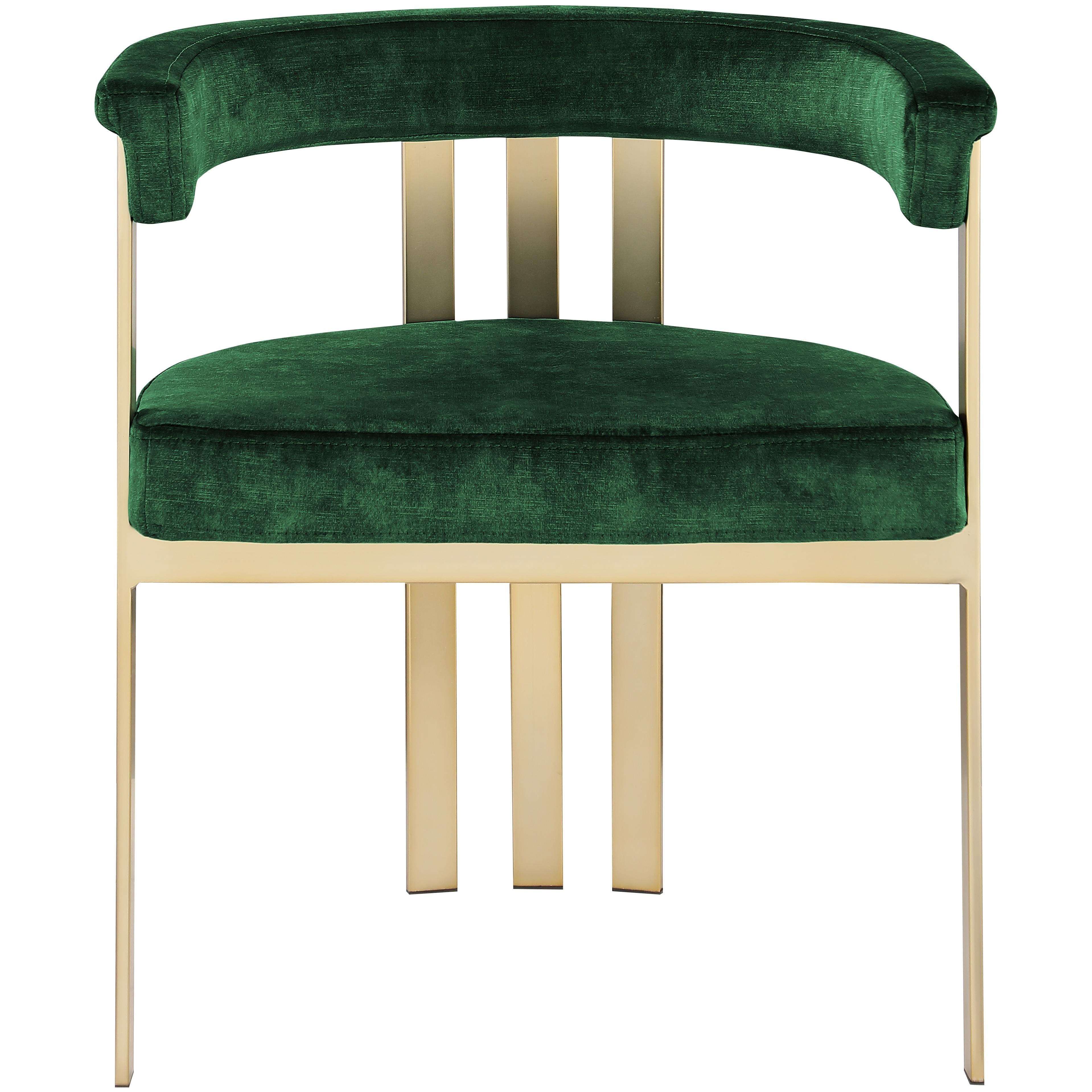 Meridian Marcello Green Velvet Dining Chair