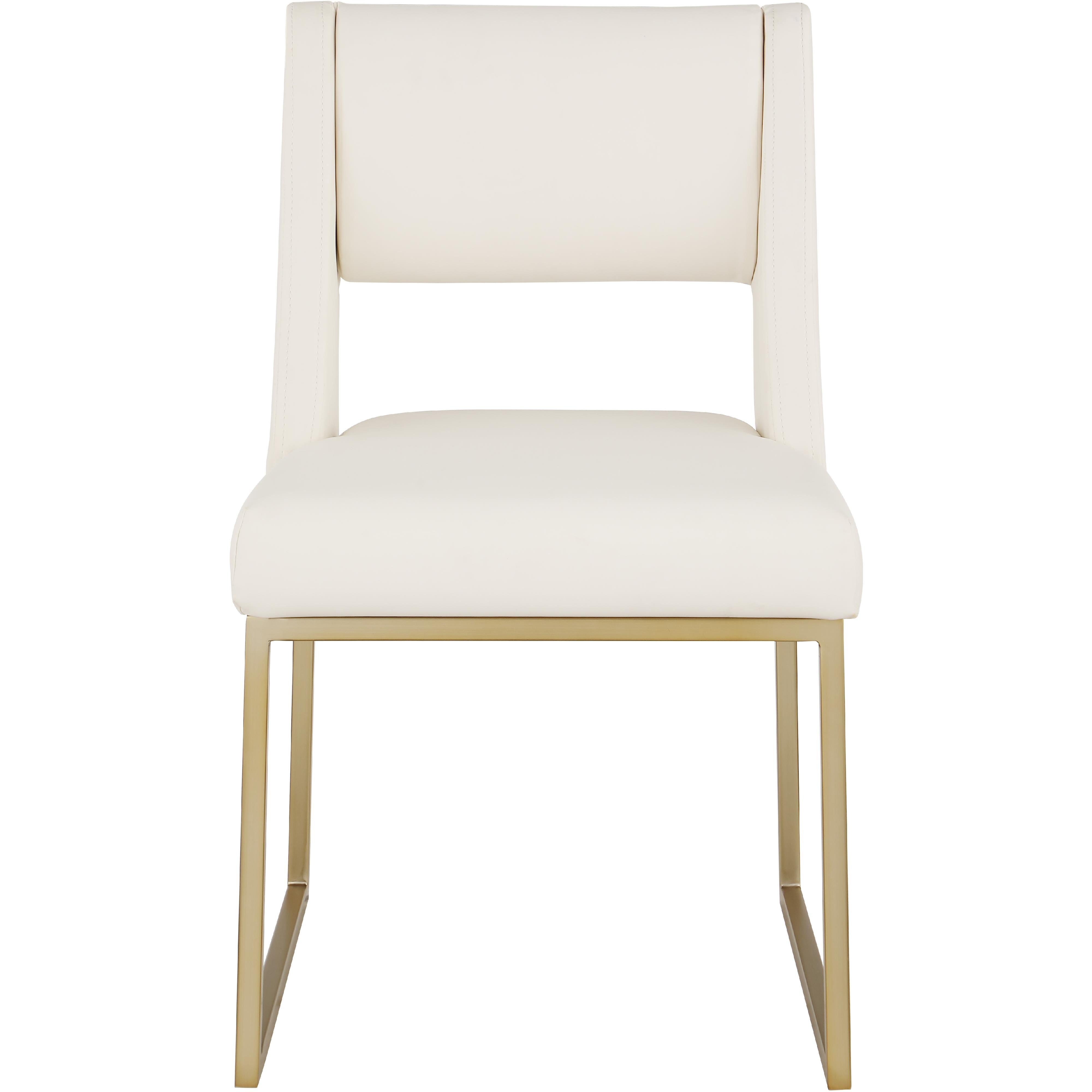Meridian Jayce Cream Vegan Leather Dining Chair