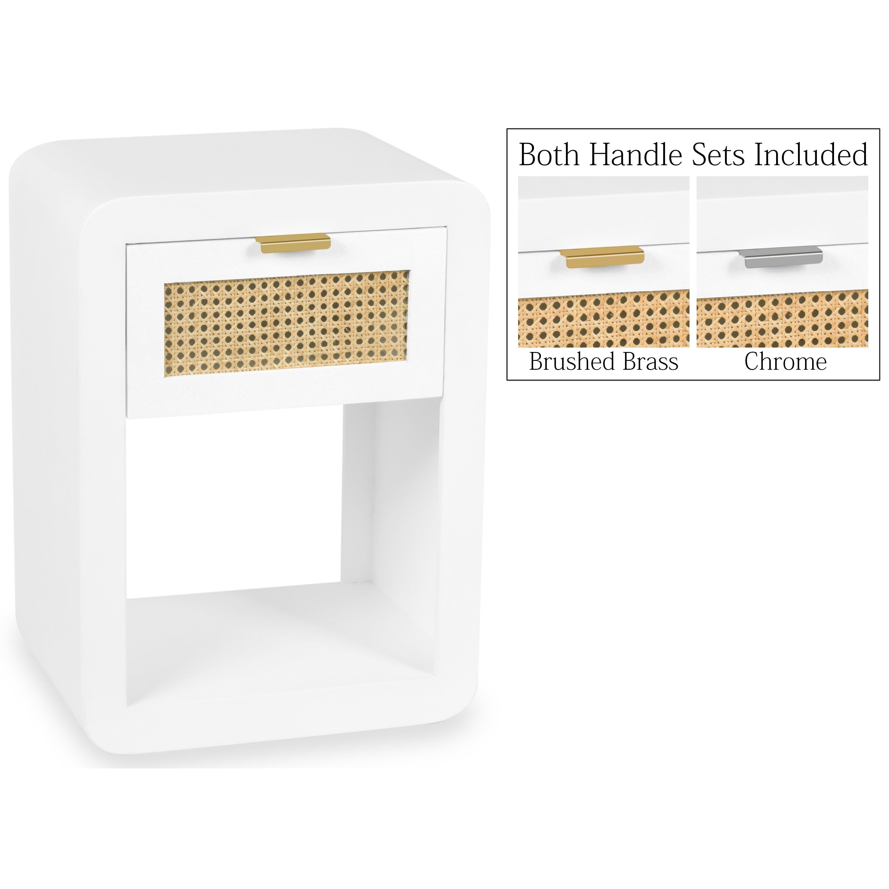 Meridian Langham White Night Stand