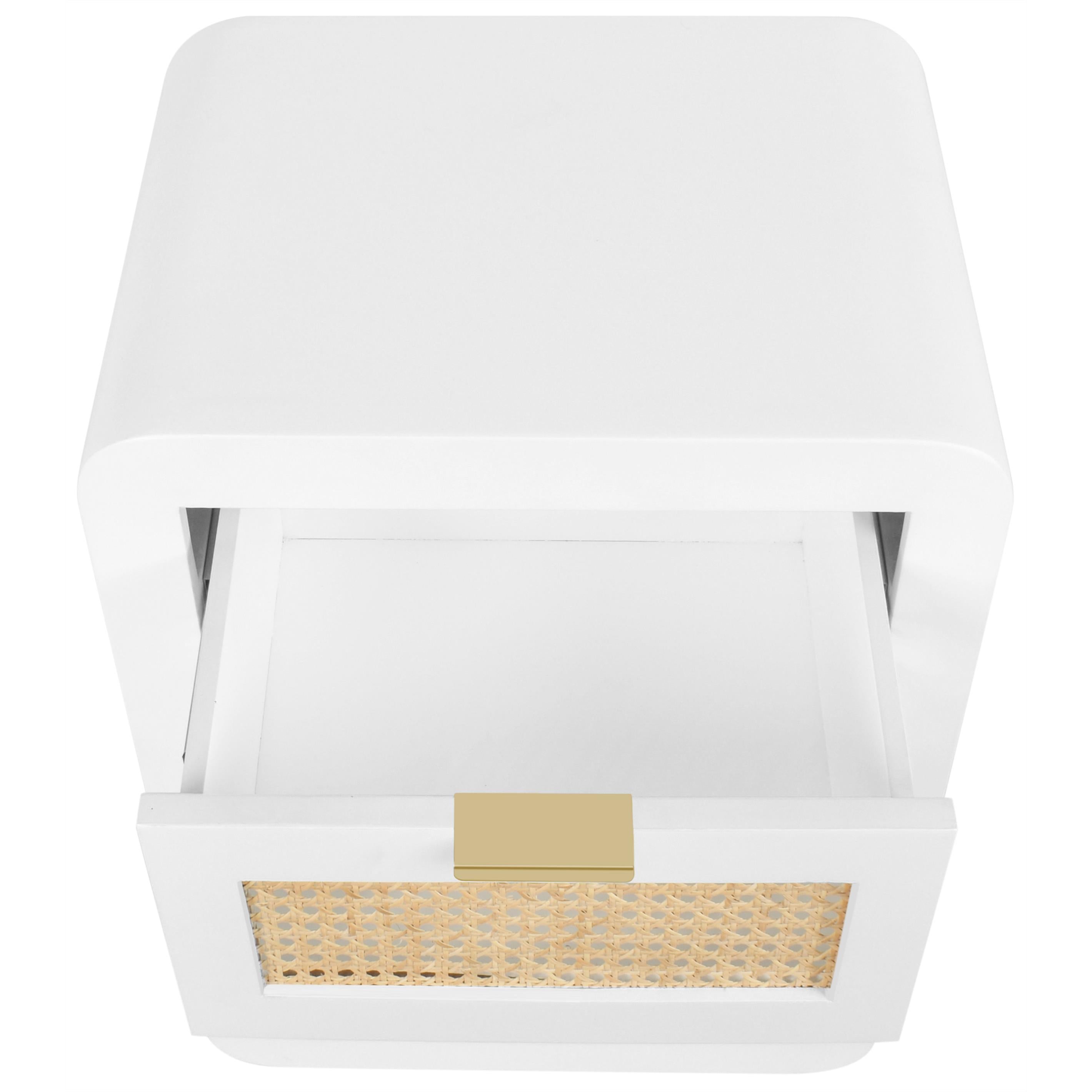 Meridian Langham White Night Stand