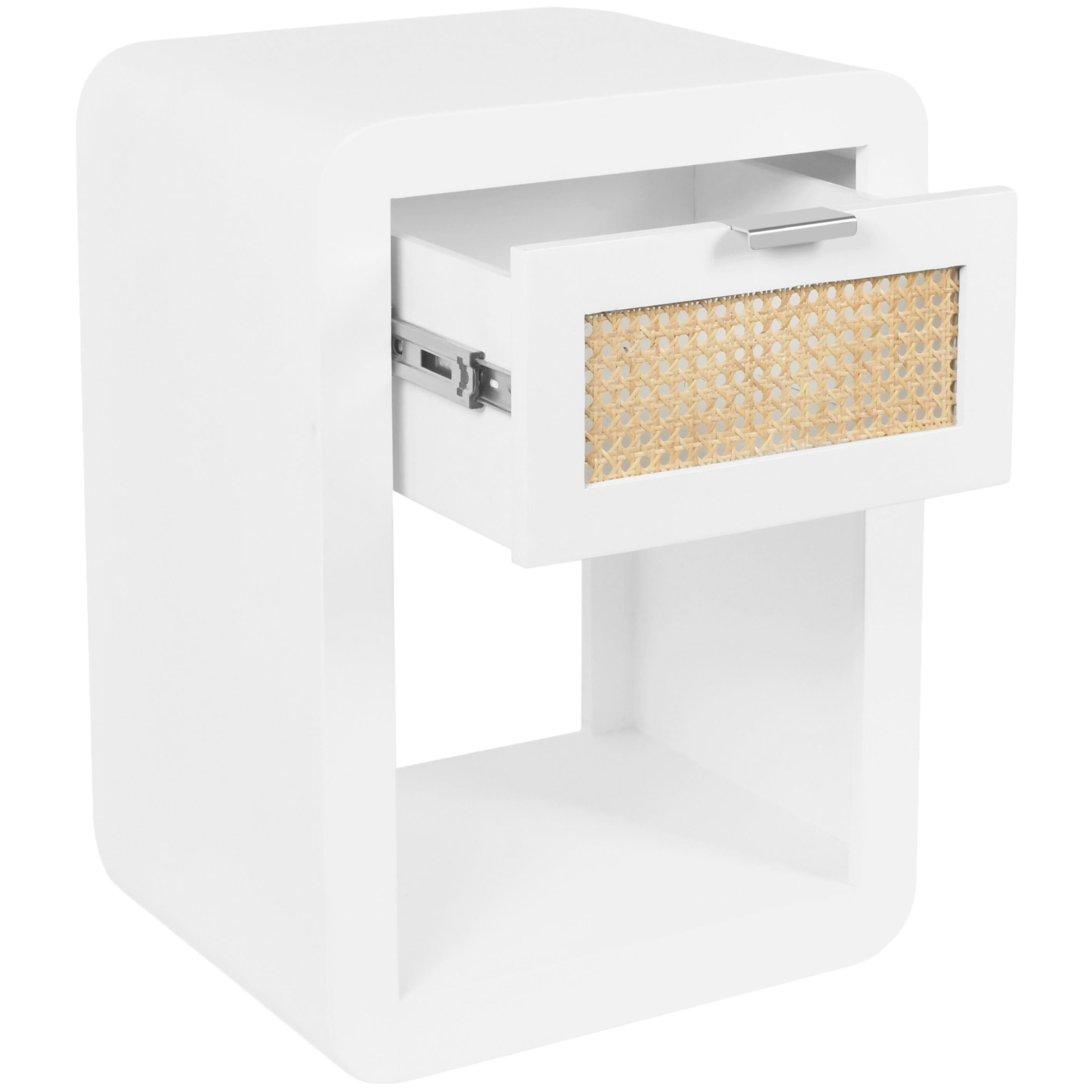 Meridian Langham White Night Stand