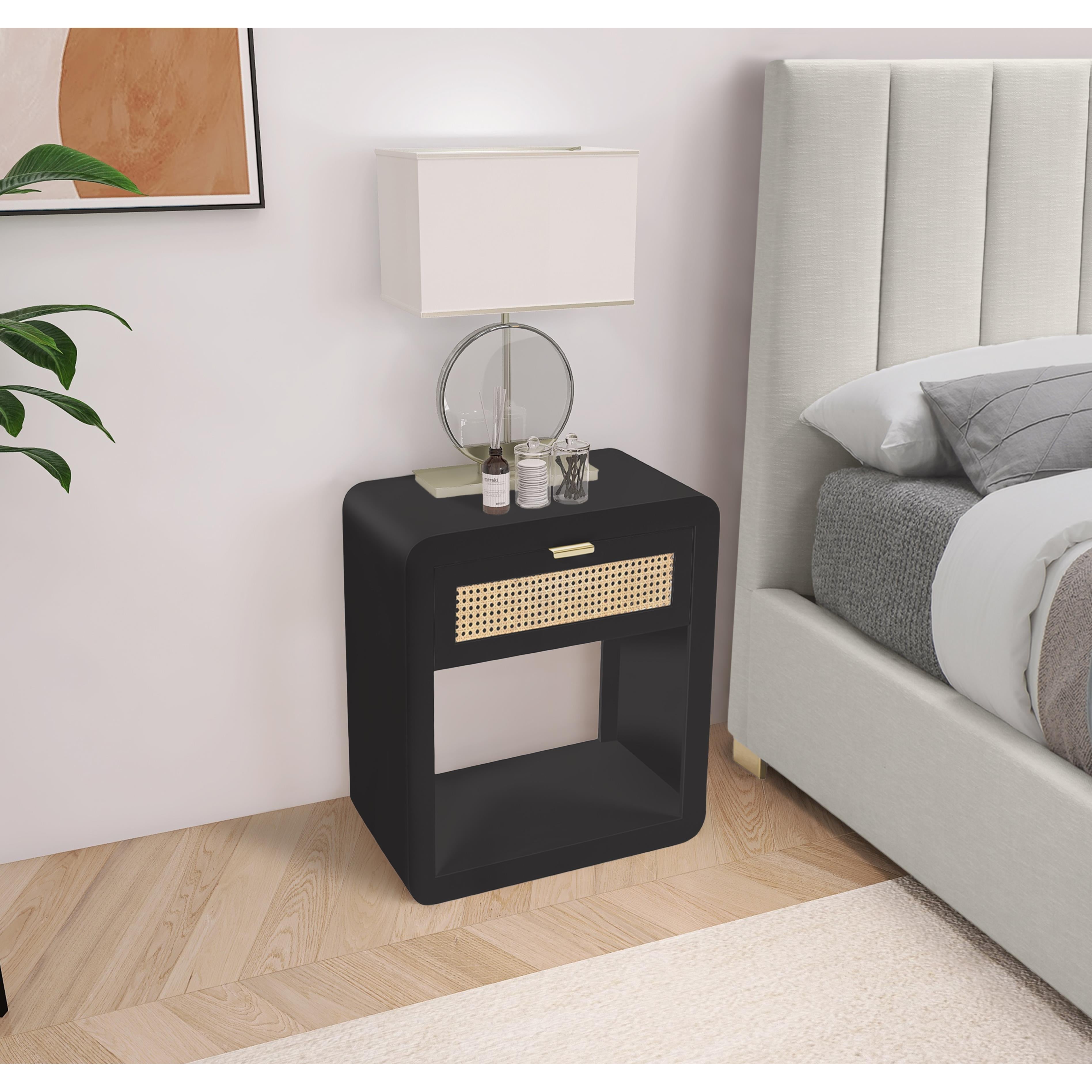 Meridian Langham Black Night Stand