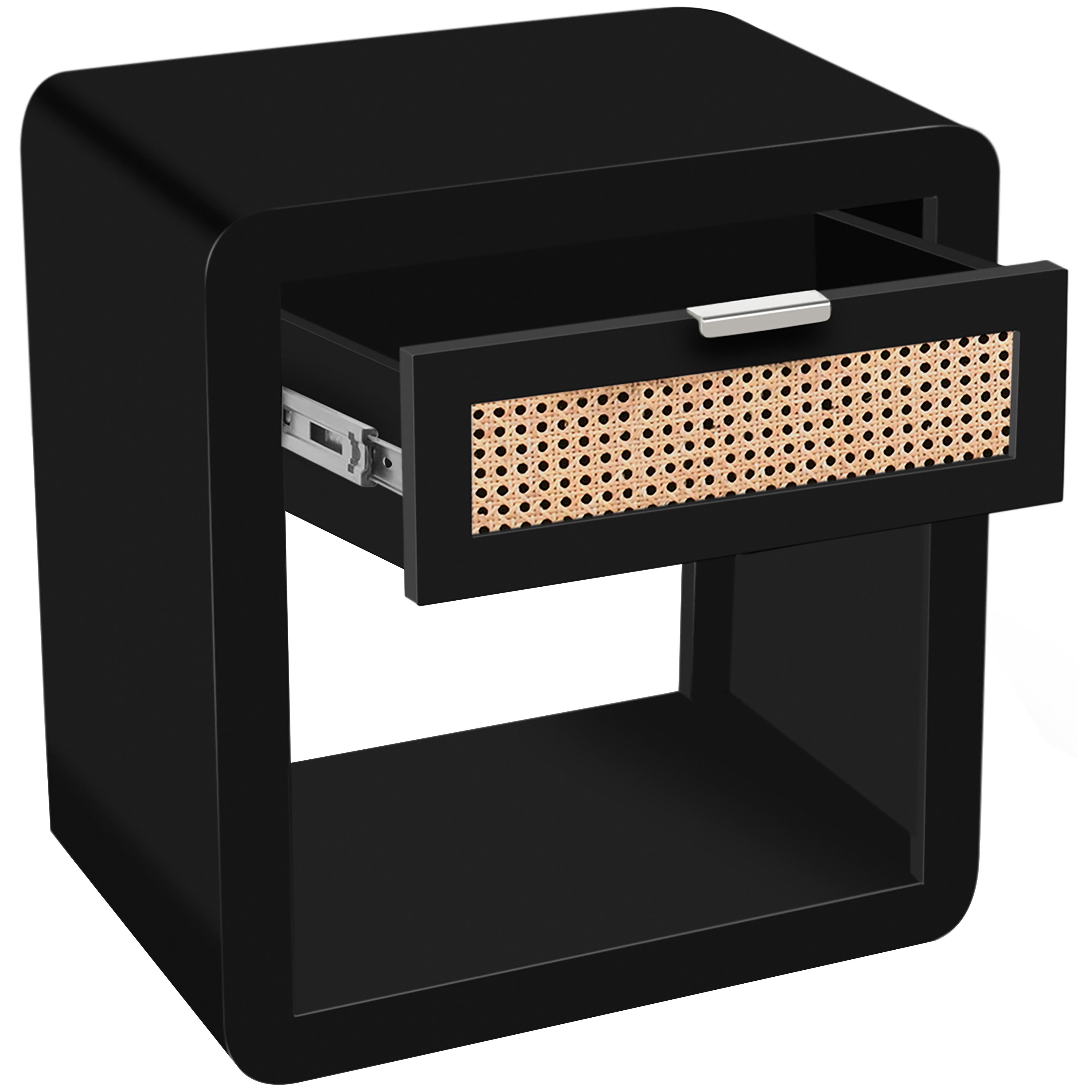 Meridian Langham Black Night Stand