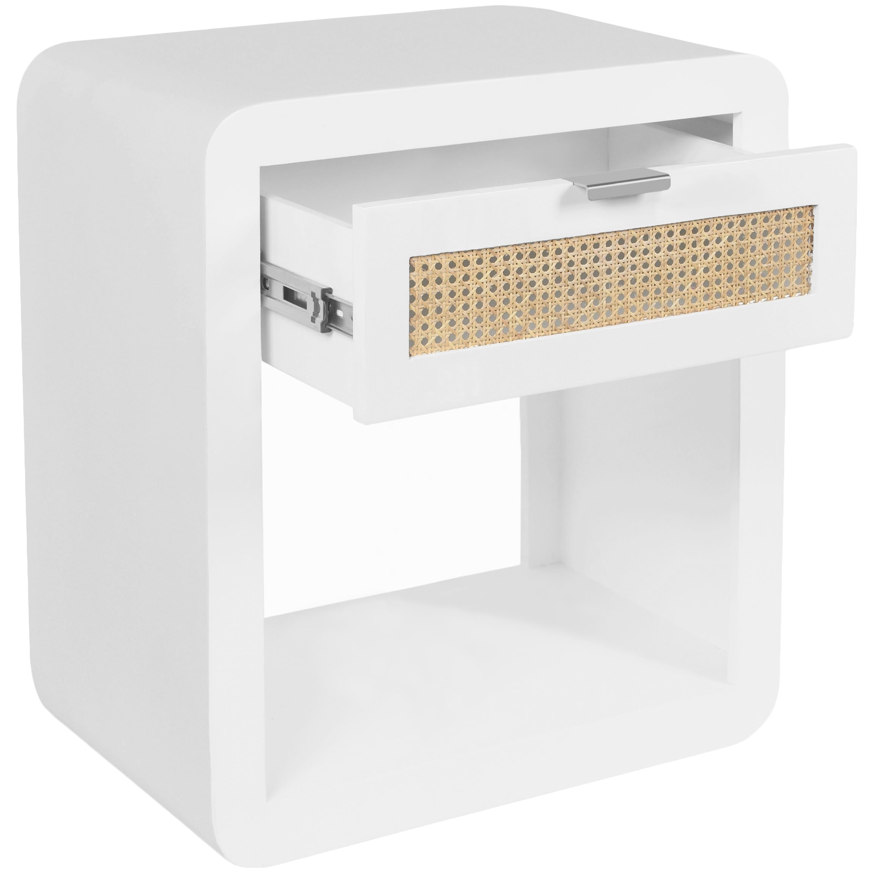 Meridian Langham White Night Stand