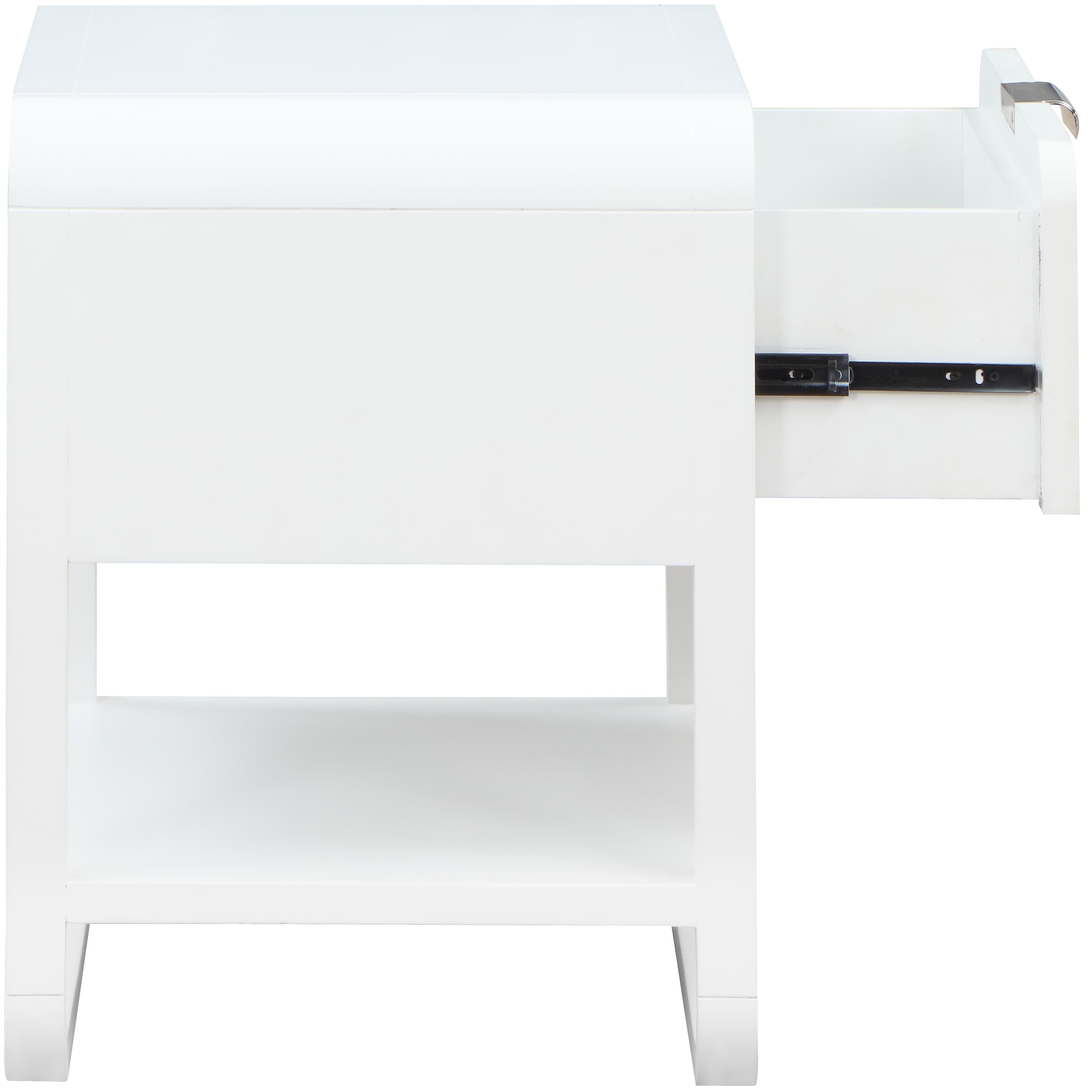 Meridian Sage White Wood Veneer Night Stand