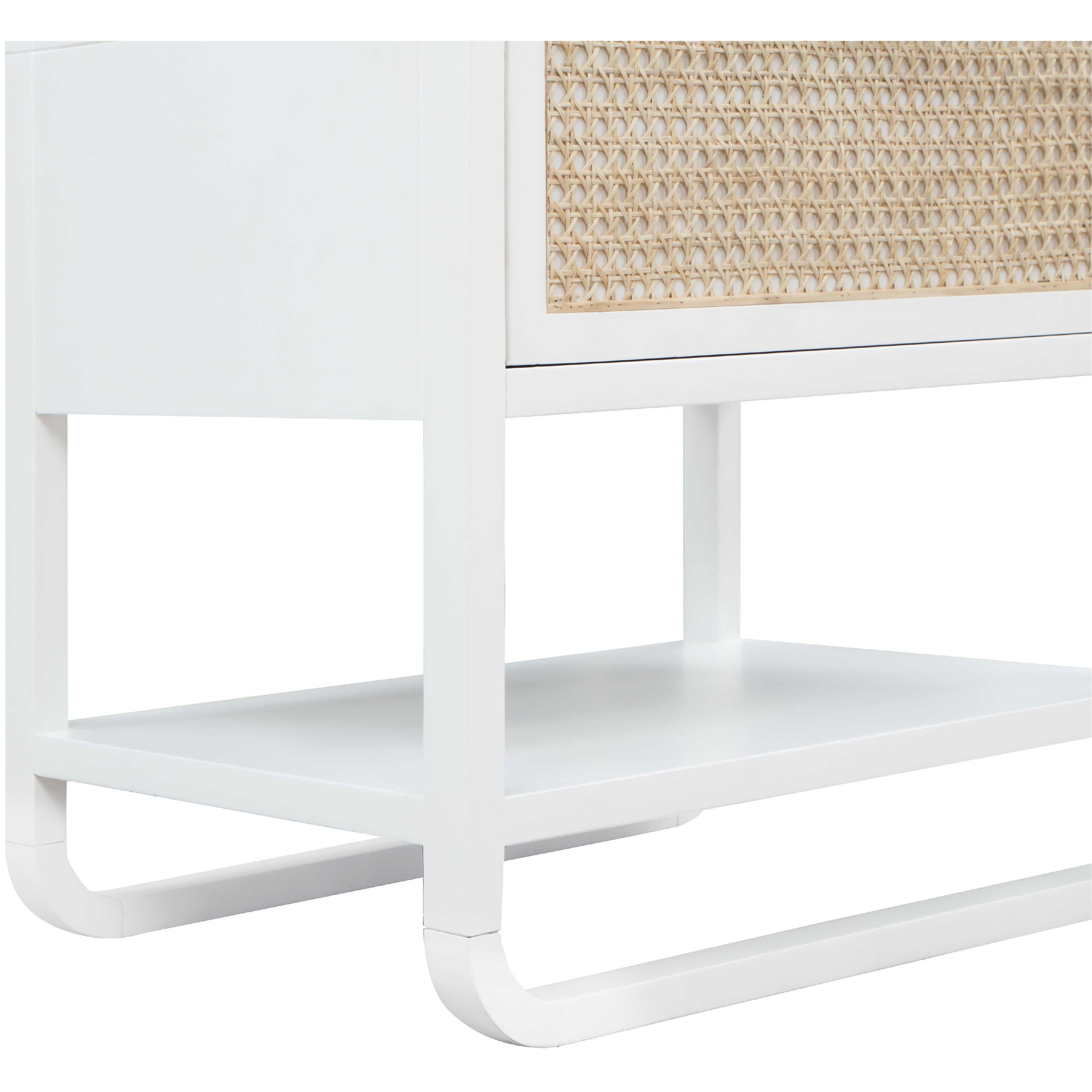 Meridian Sage White Wood Veneer Night Stand