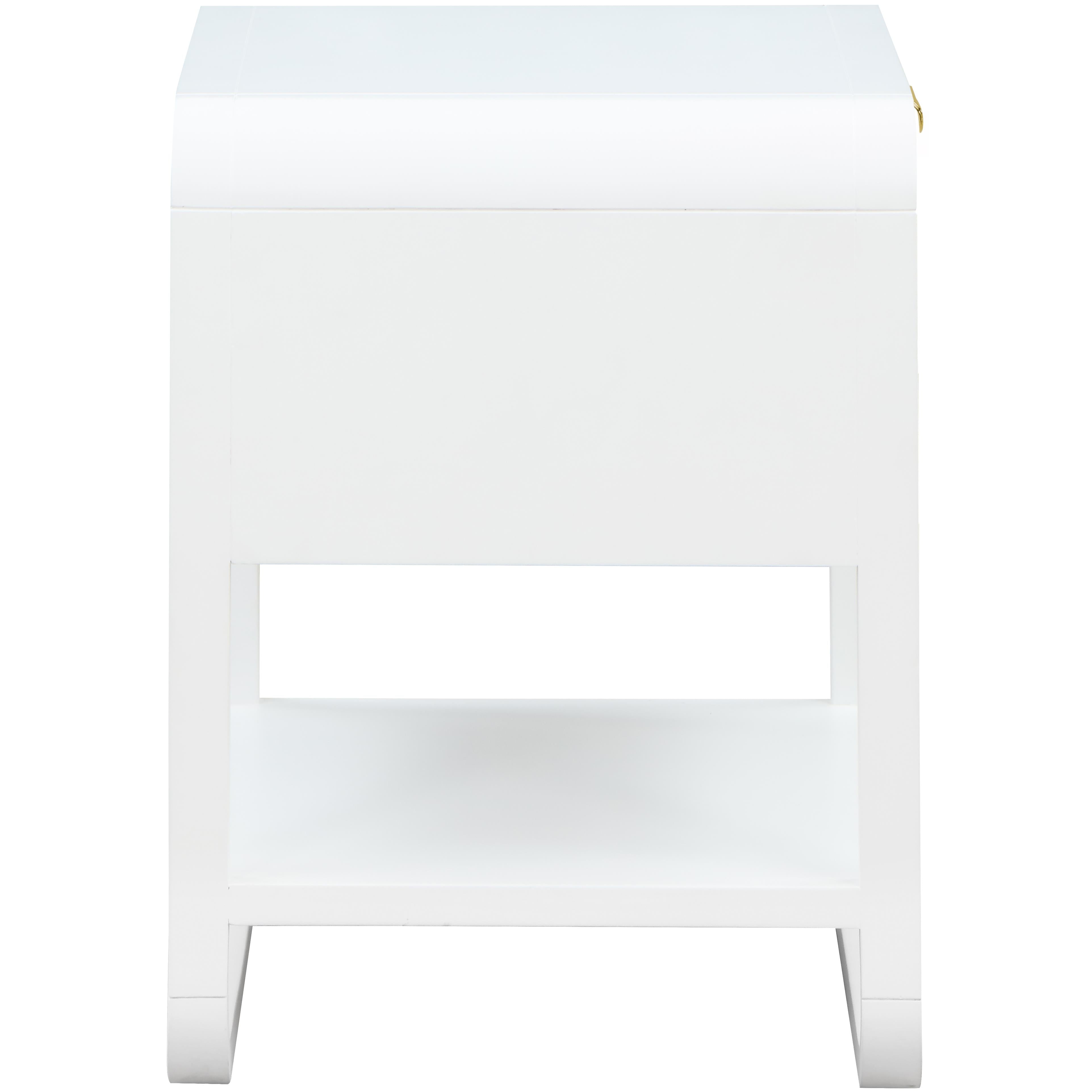 Meridian Sage White Wood Veneer Night Stand