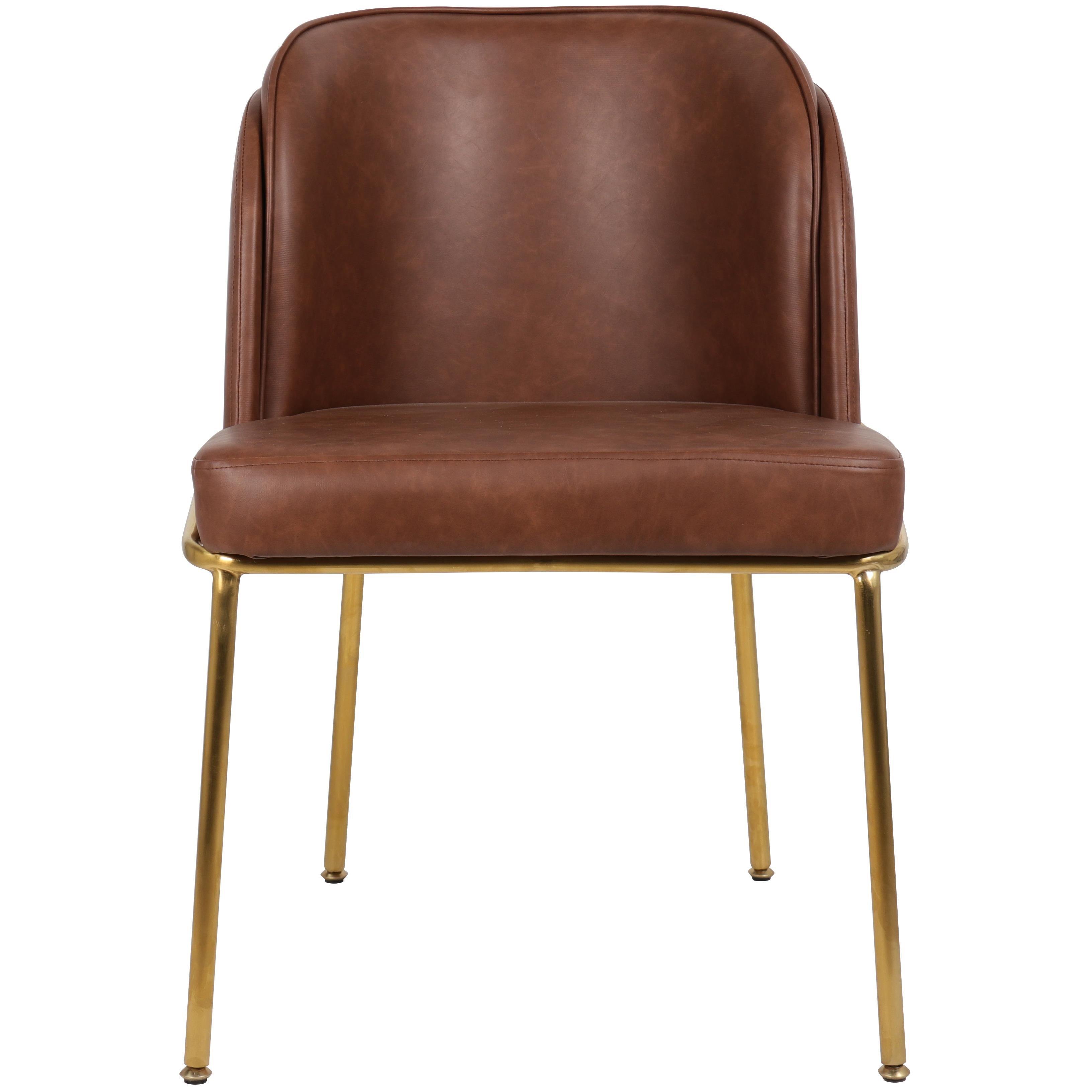 Meridian Jagger Brown Vegan Leather Dining Chair