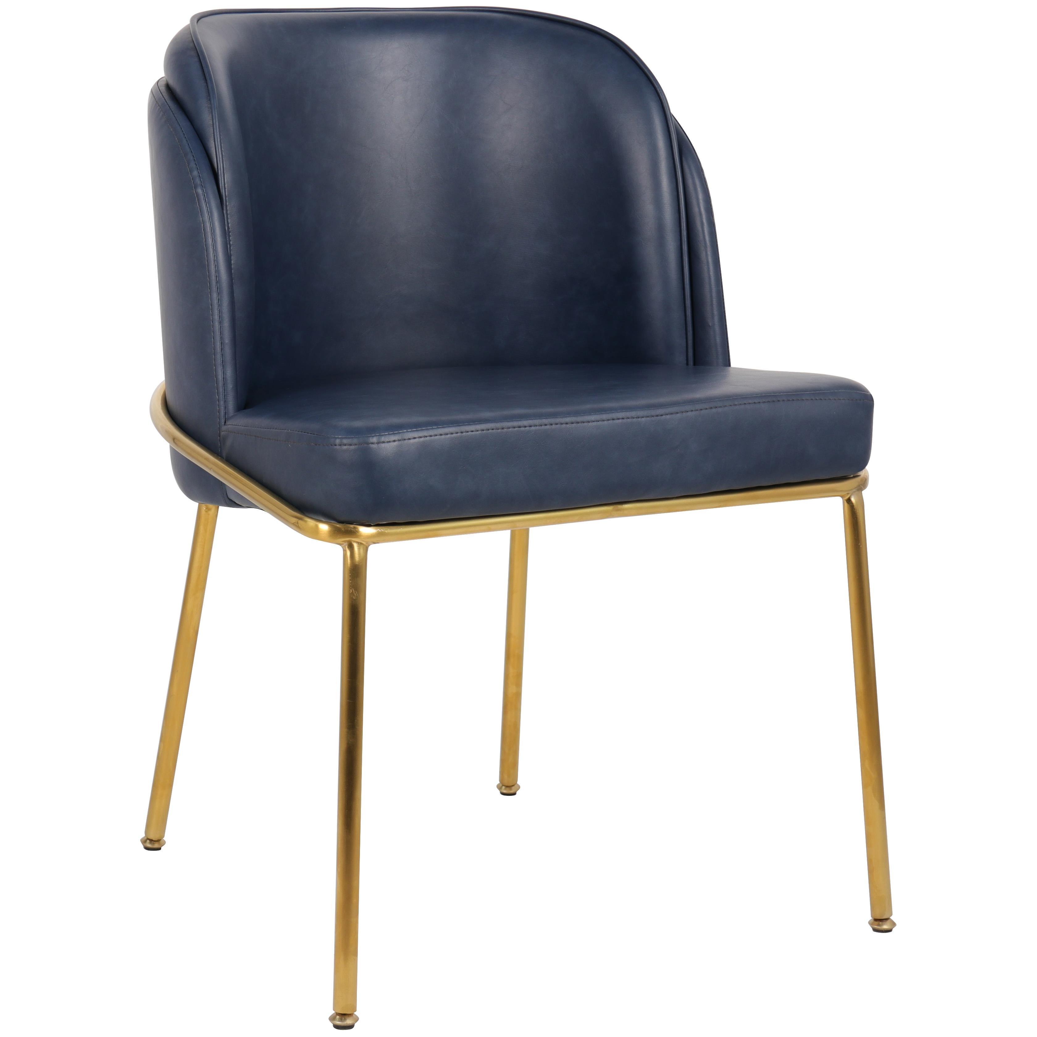 Meridian Jagger Navy Vegan Leather Dining Chair